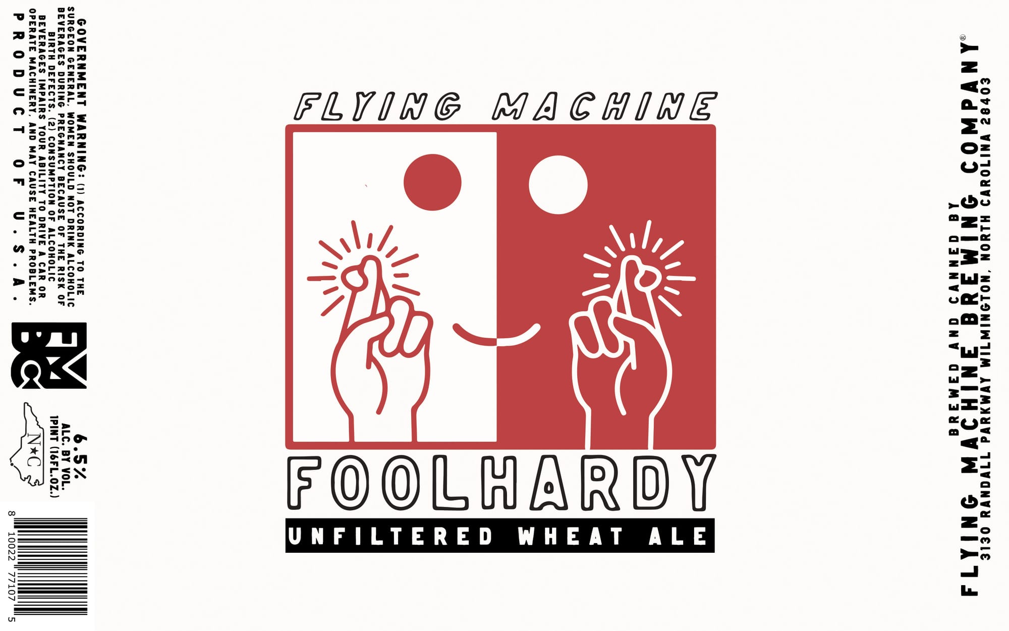 Foolhardy by Flying Machine Brewing - beer label