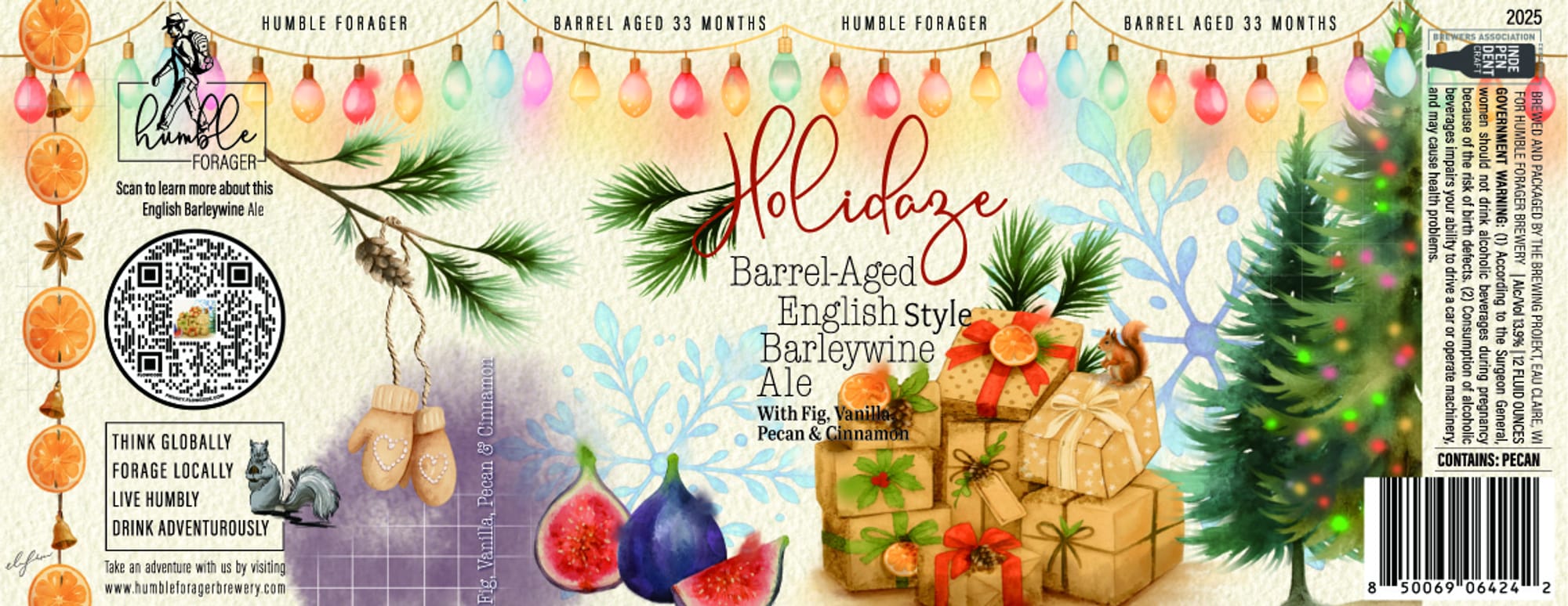 Holidayage by Humble Forager Brewery - beer label