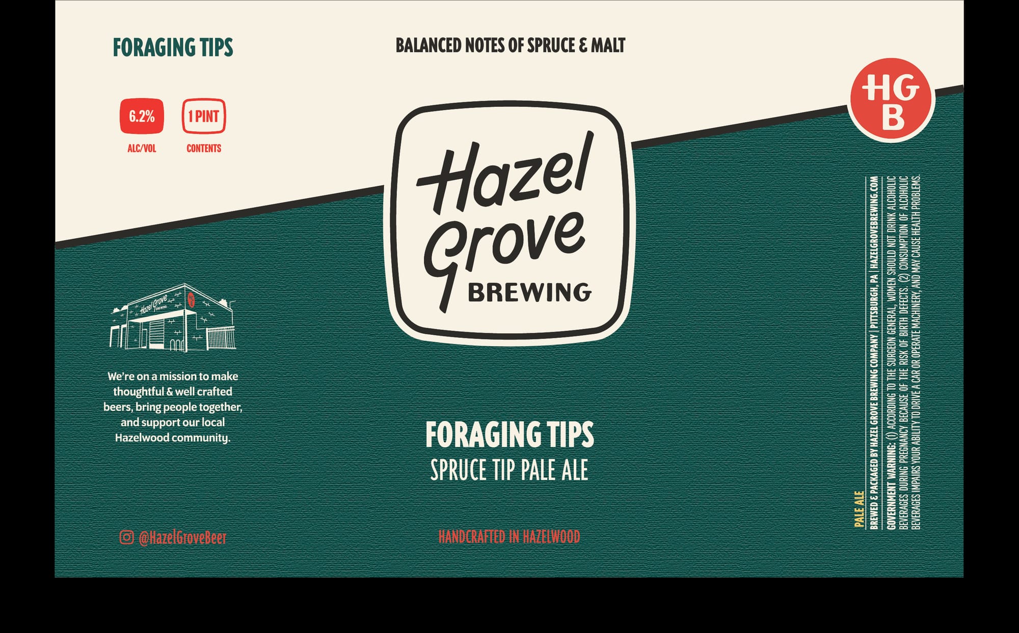 Foraging Tips by Hazel Grove Brewing - beer label