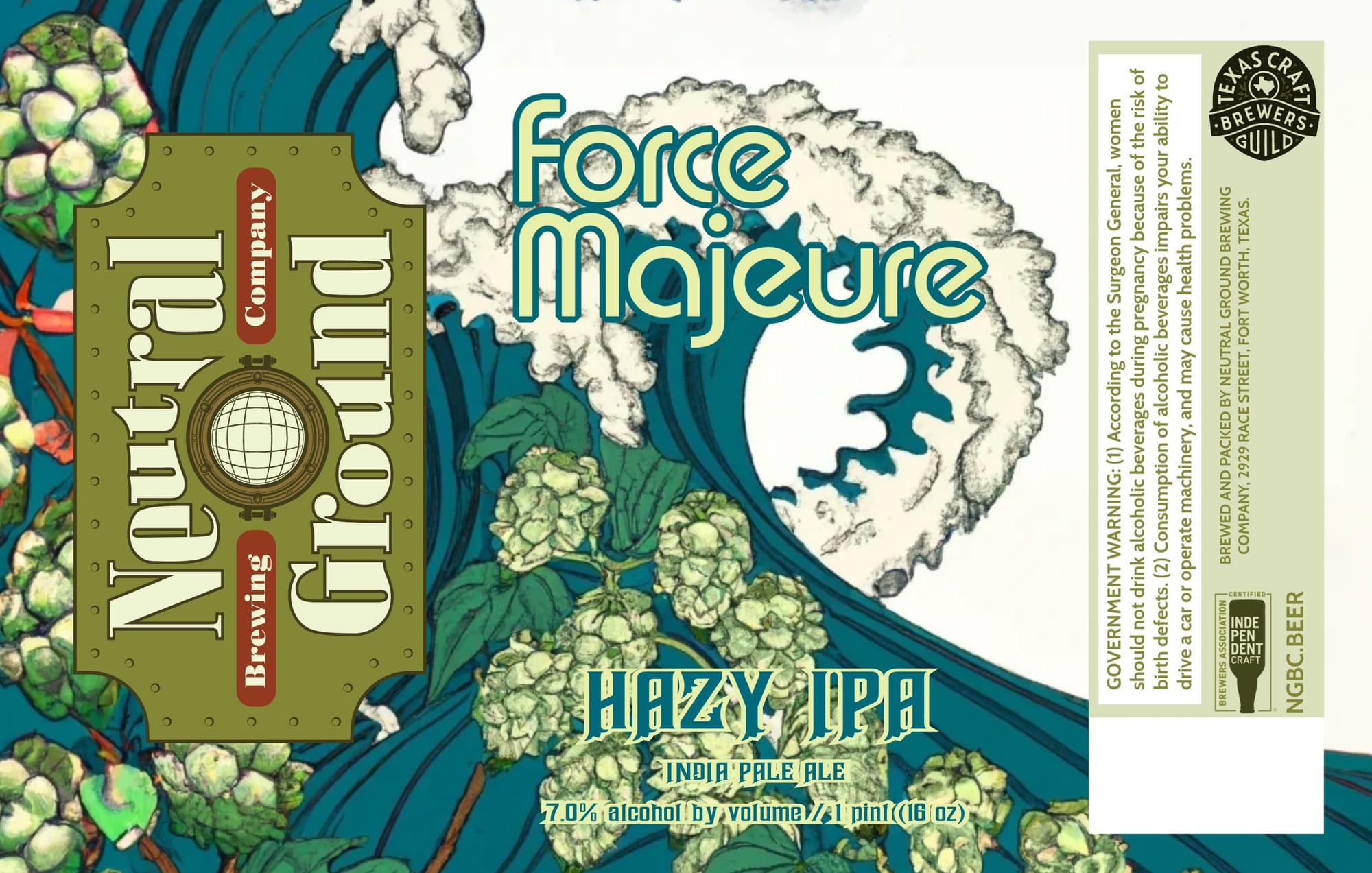Force Majeure by Neutral Ground Brewing - beer label