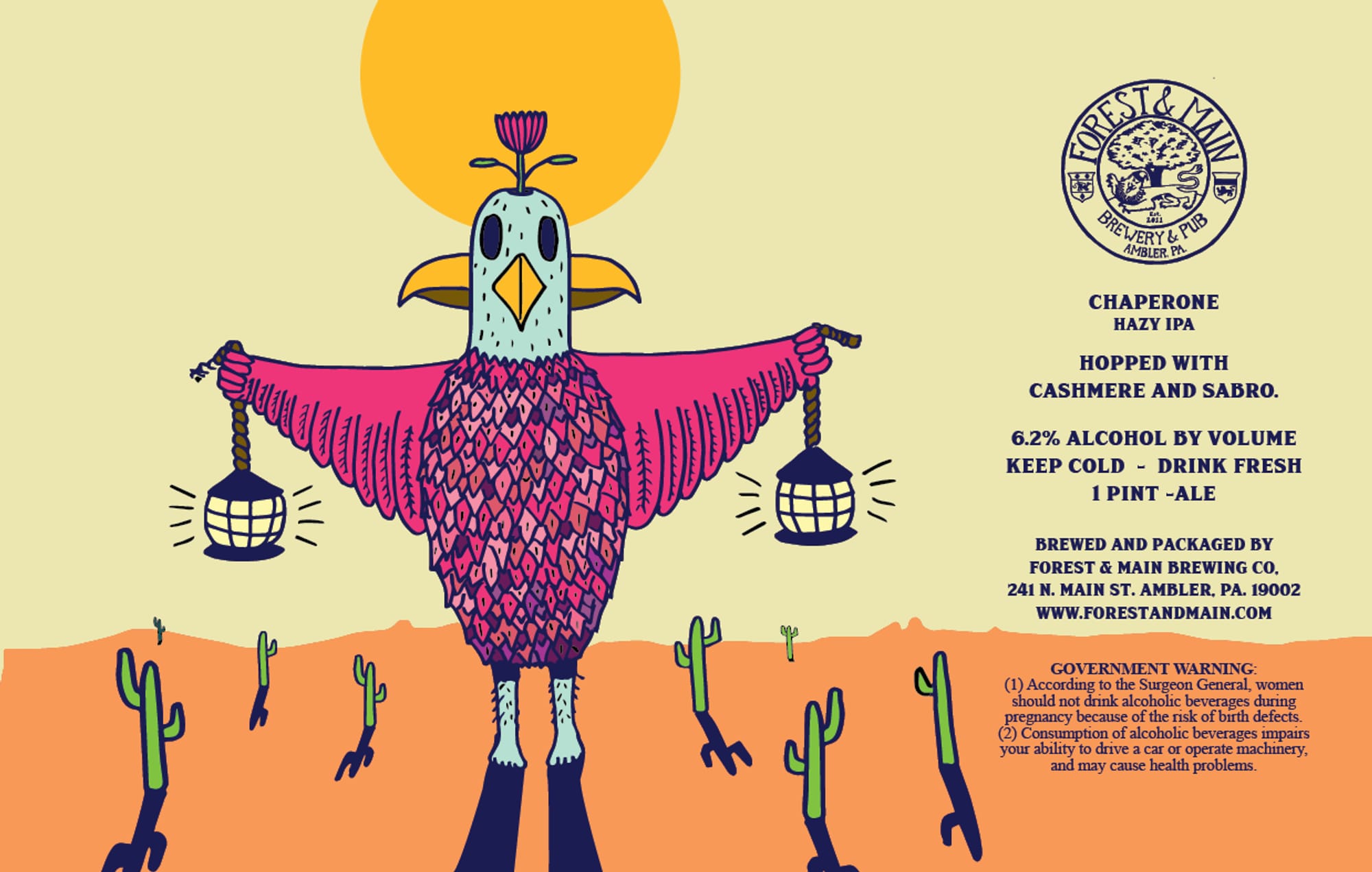 Chaperone by Forest & Main Brewing Co. - beer label