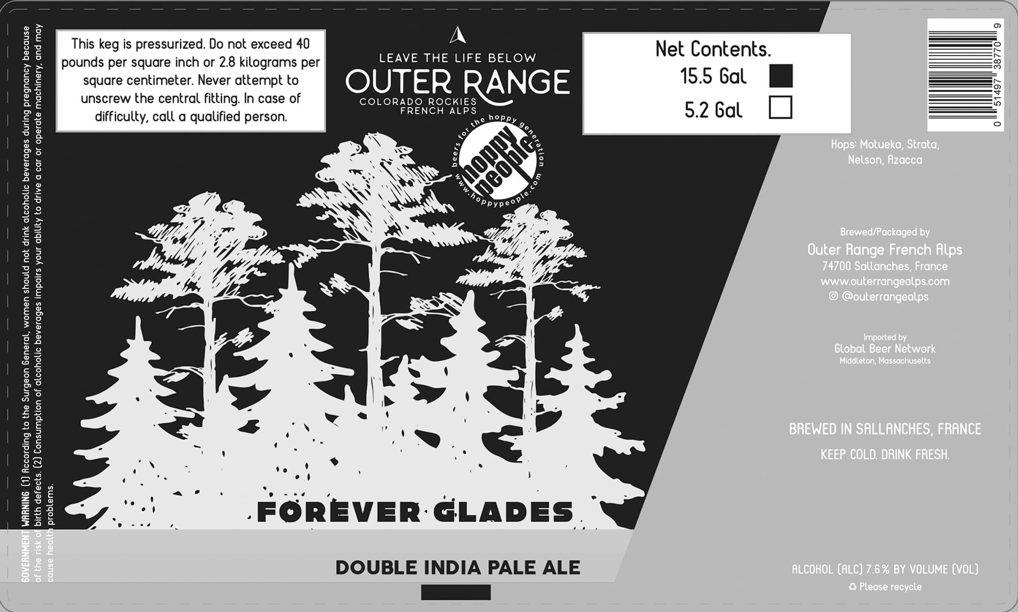 Forever Glades by Outer Range Brewing - beer label