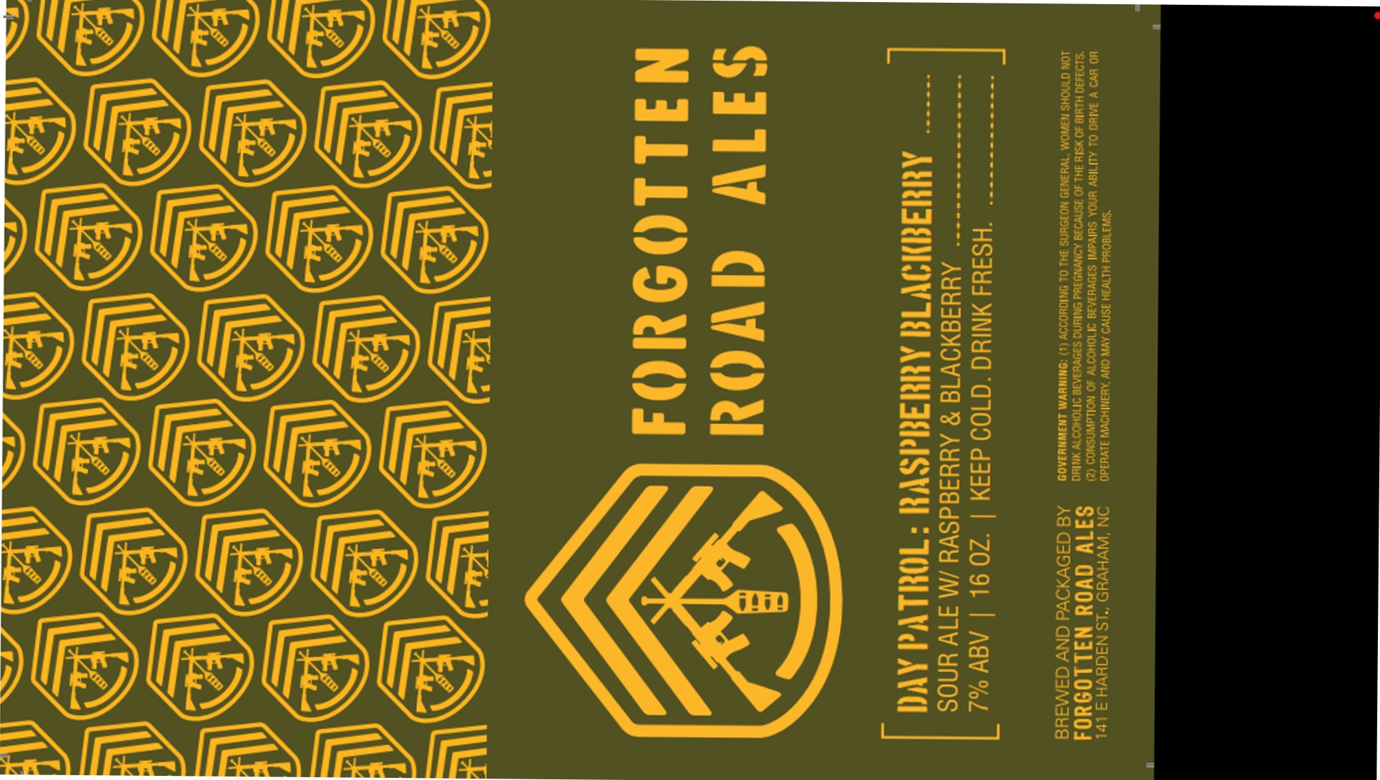 Forgotten Blackberry by Forgotten Road Ales - beer label