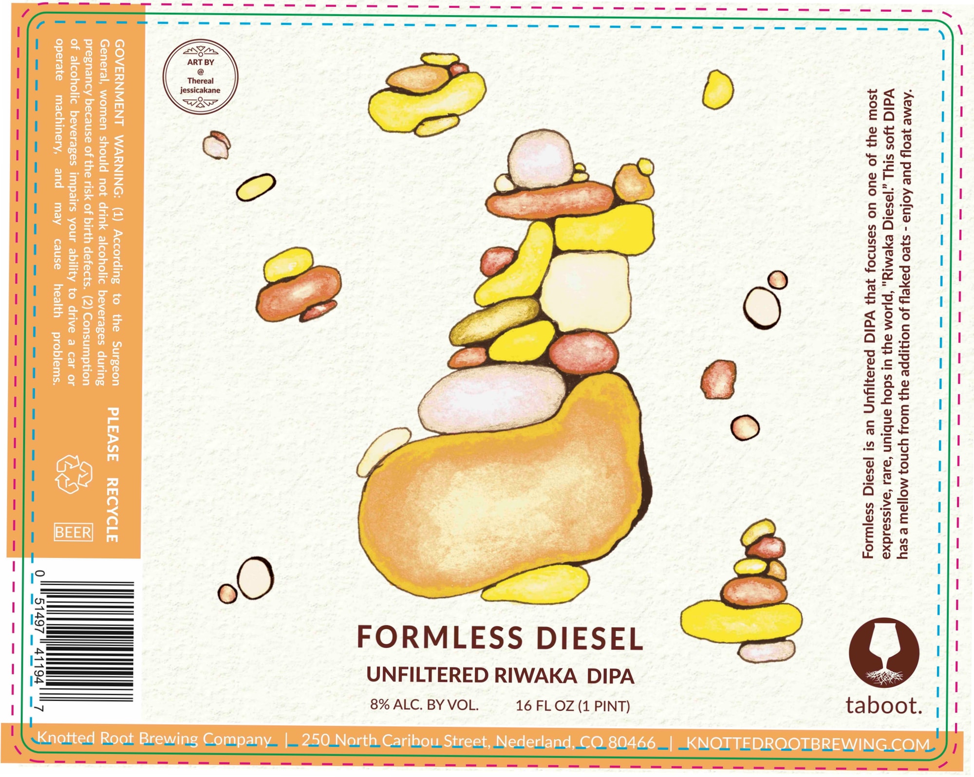 Formless Diesel by Knotted Root Brewing Company - beer label