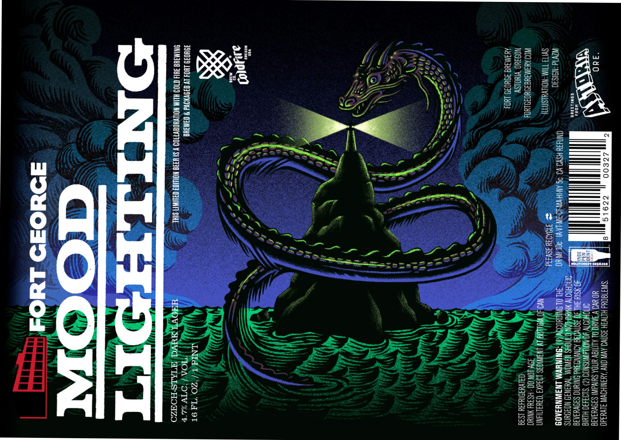Modling by Fort George Brewery - beer label