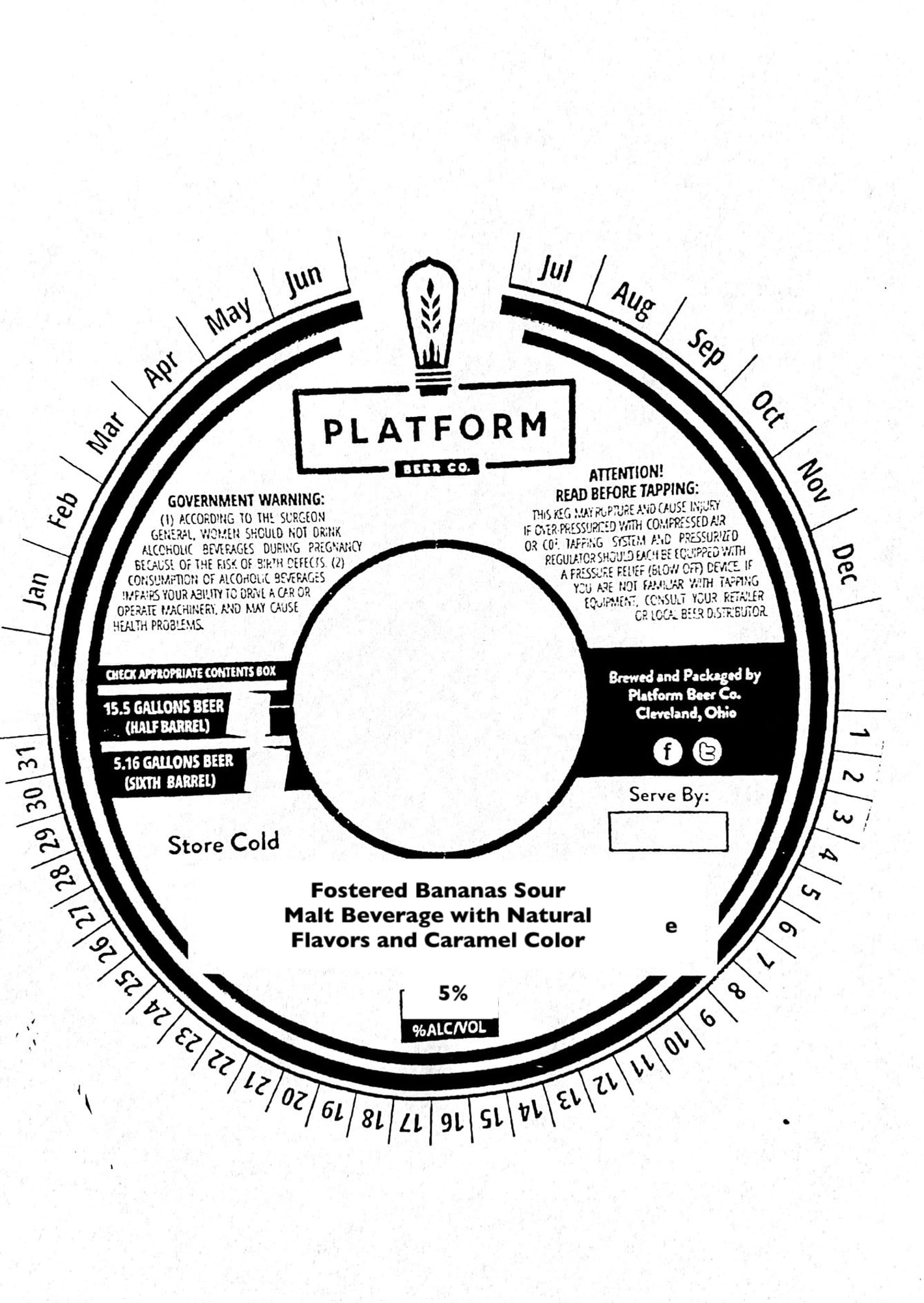 Fostered Bananas Sour by Platform Beer Co. - beer label