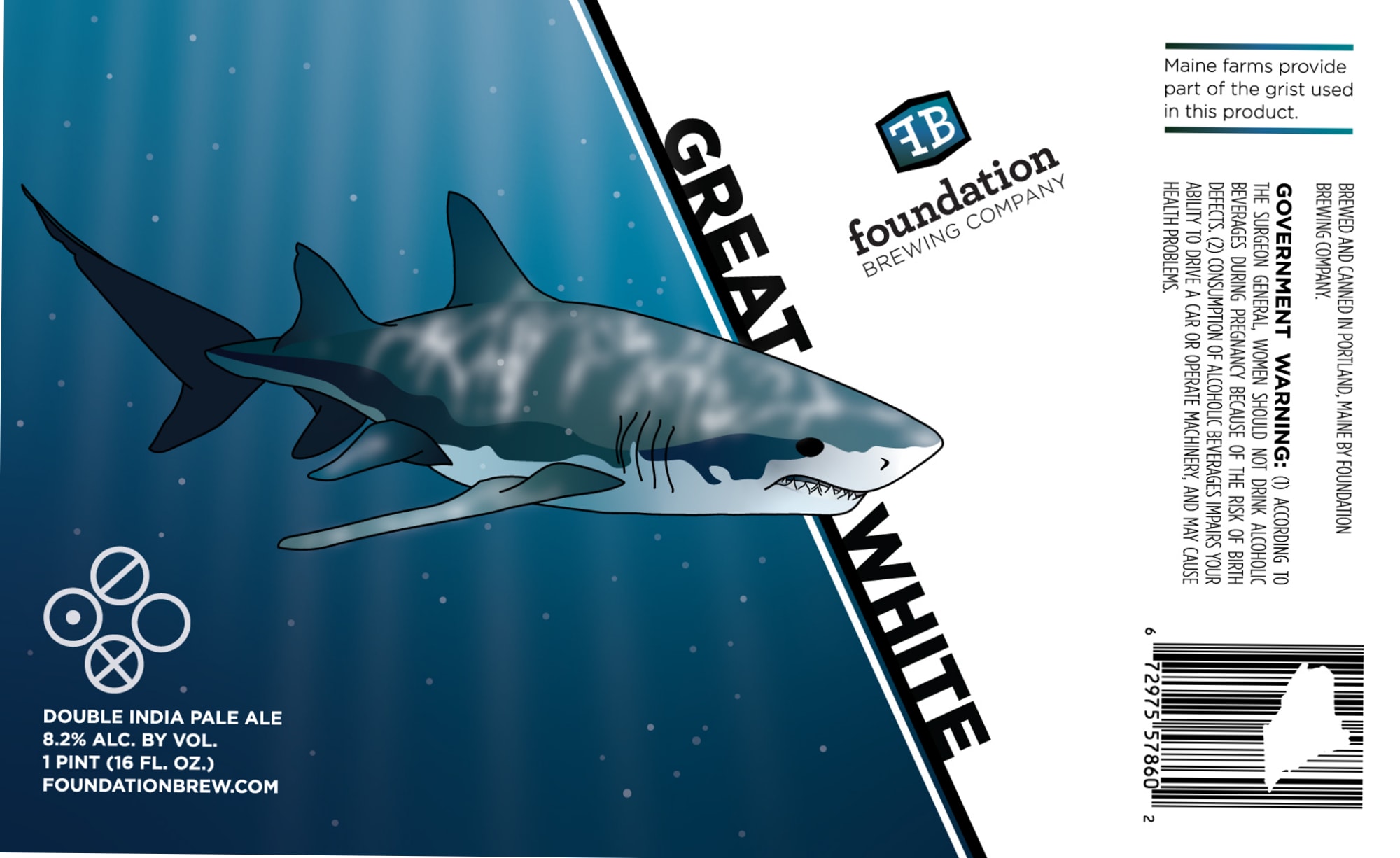 Great White by Foundation Brewing Company - beer label