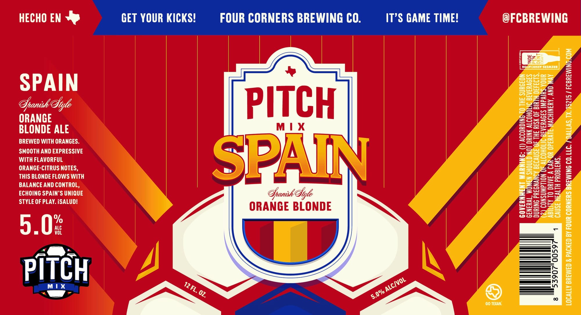 Pitch Mix by Four Corners Brewing Co. - beer label