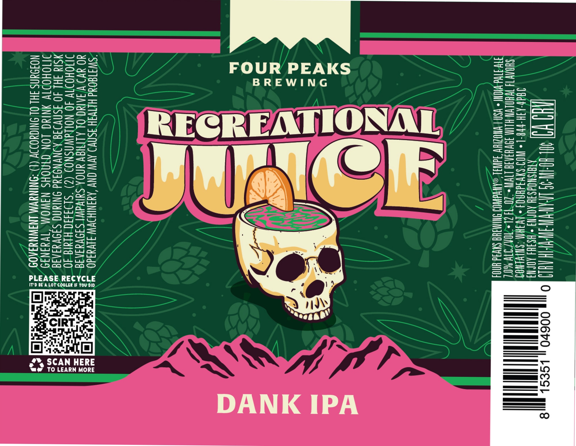 Recreational Juice by Four Peaks Brewing - beer label