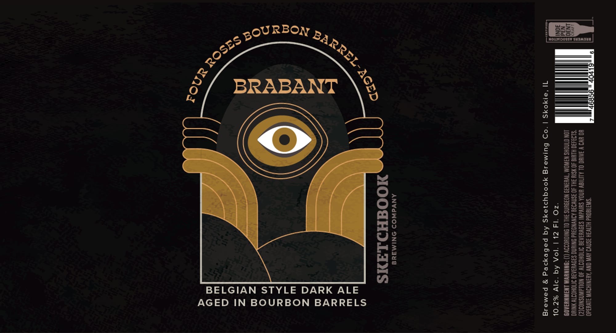 Four Roses Bourbon Barrel Brabant by Sketchbook Brewing Company - beer label