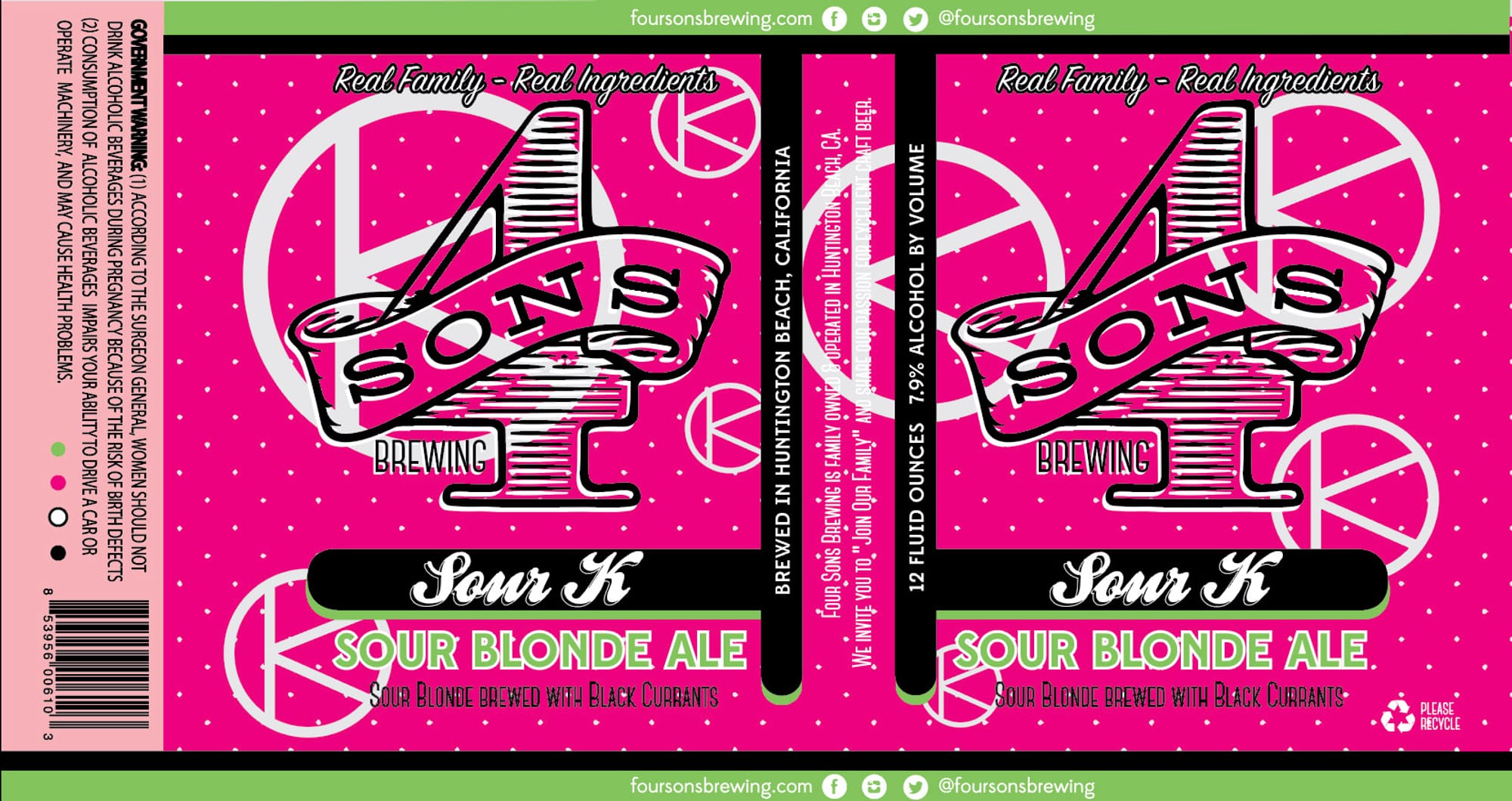 Sour K by Four Sons Brewing - beer label