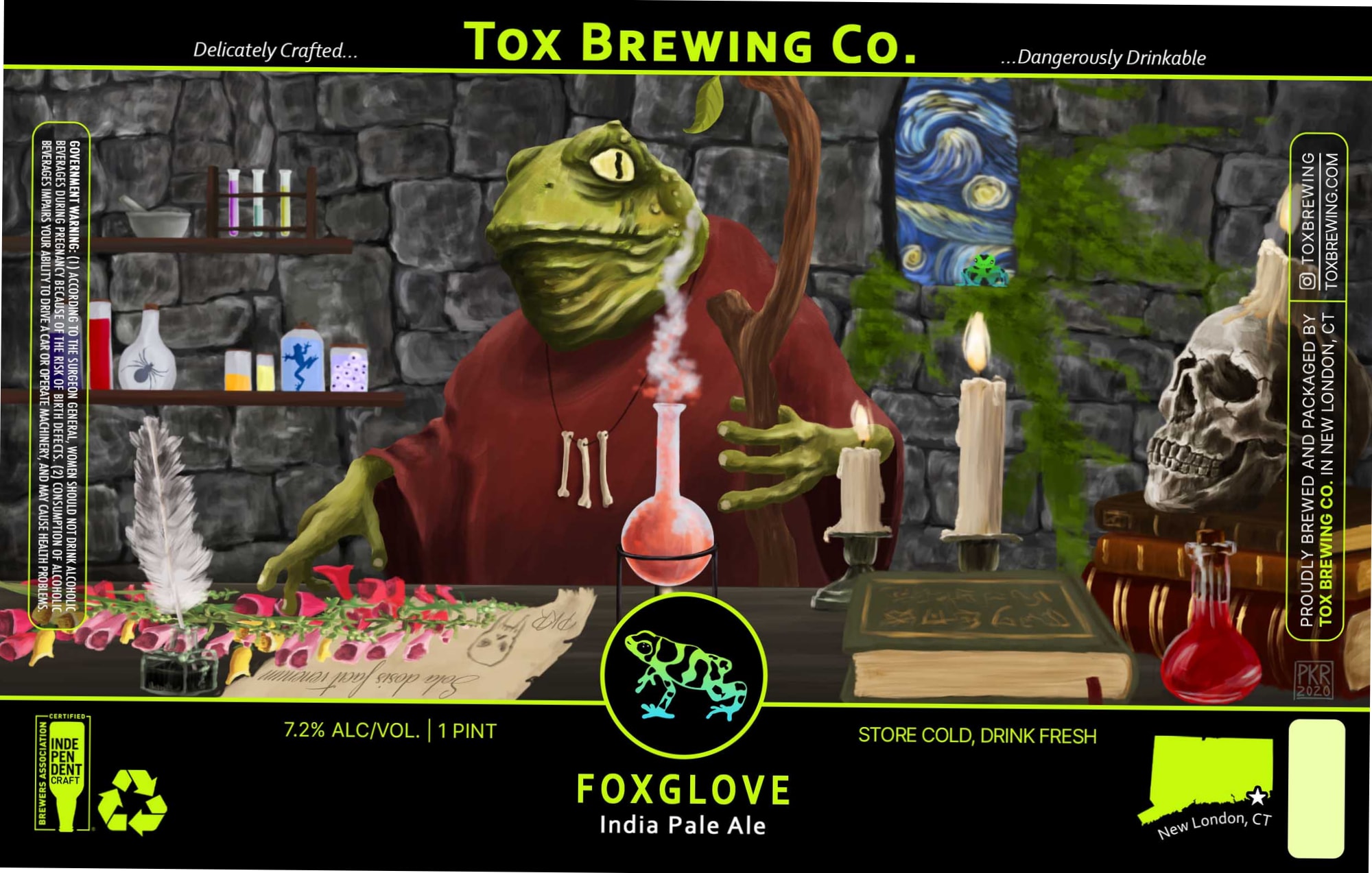 Foxglove by Tox Brewing Co. - beer label