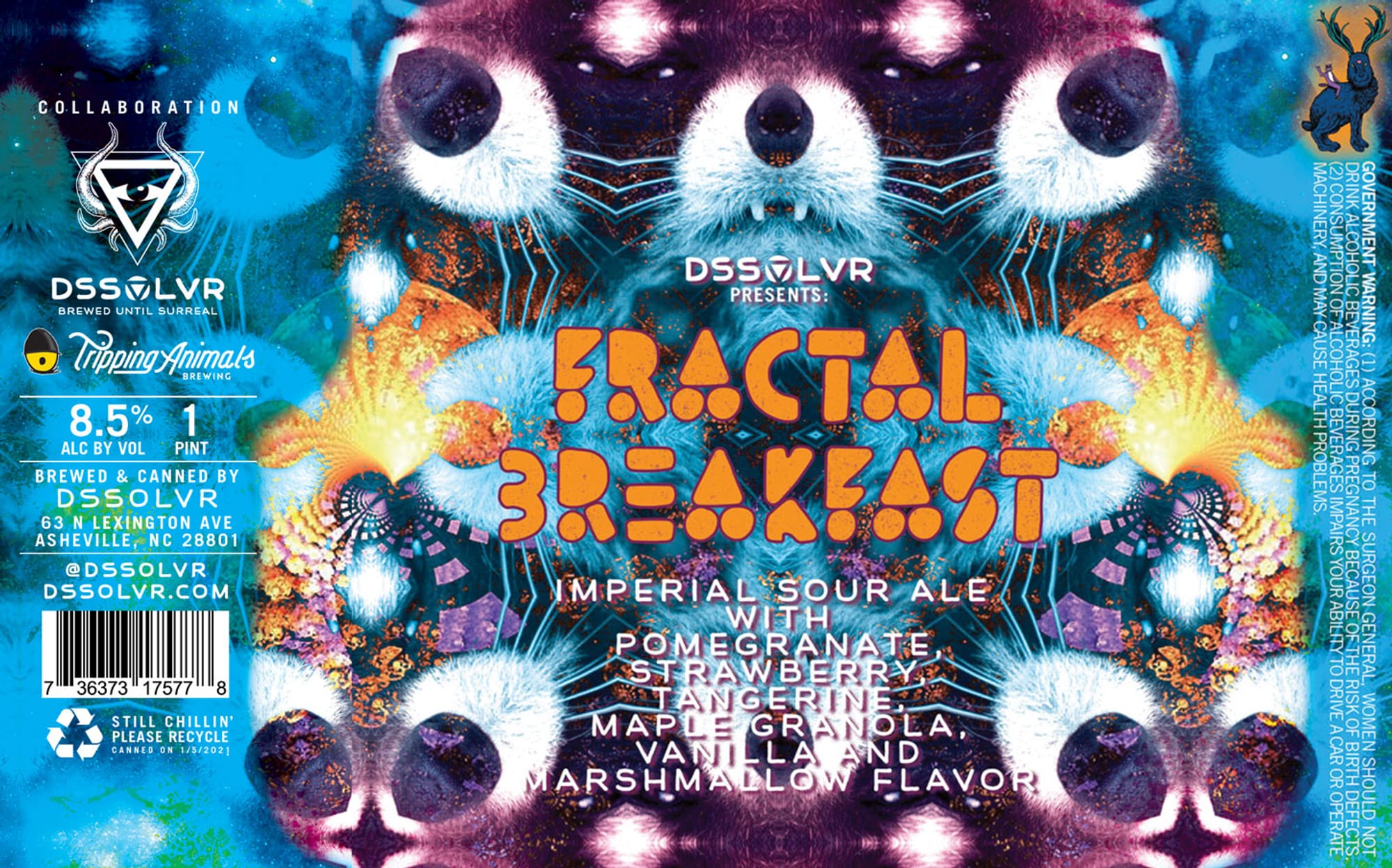 Fractal Breakfast by DSSOLVR - beer label