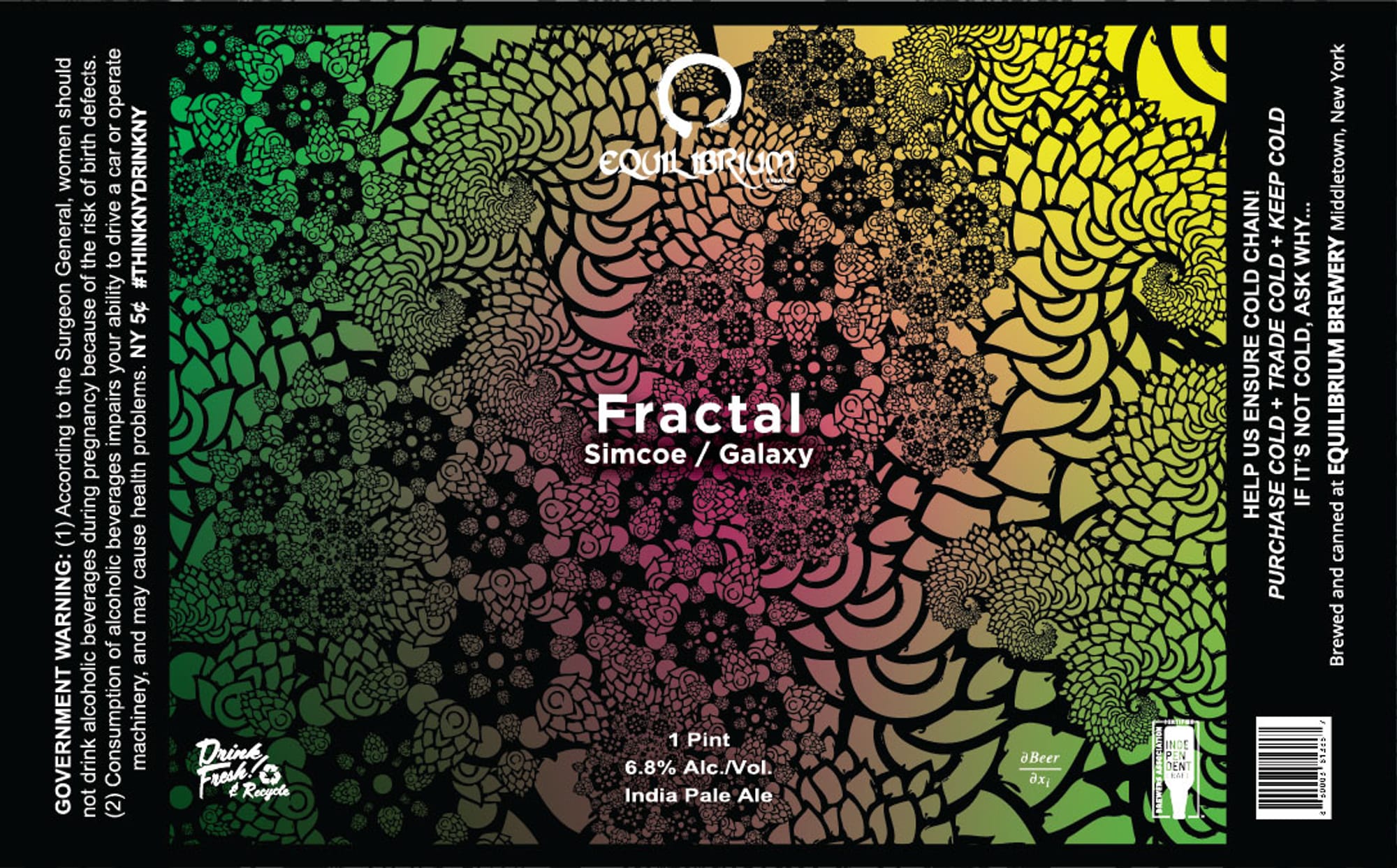 Fractal by Equilibrium Brewery - beer label