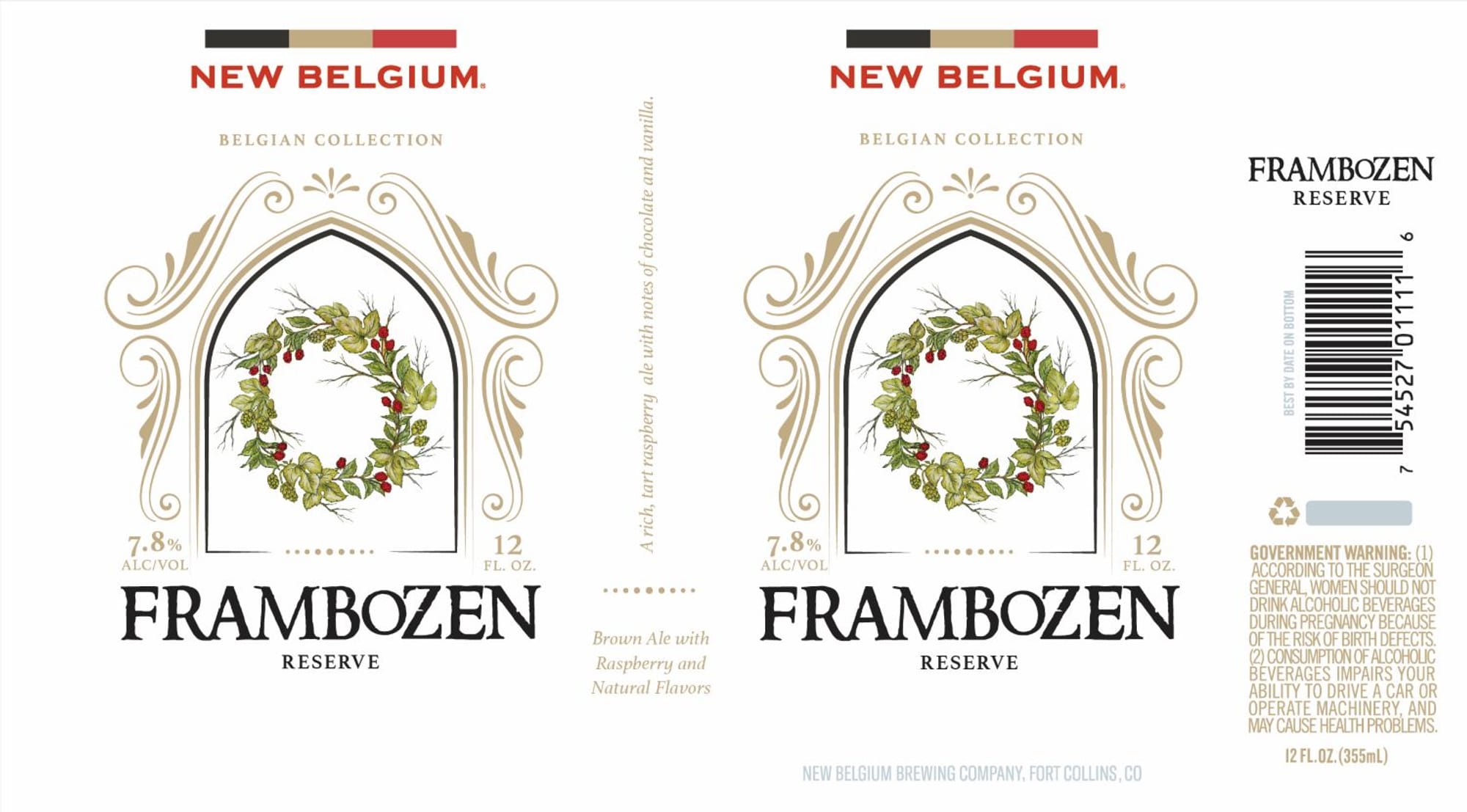 Frambozen Reserve by New Belgium Brewing Company - beer label