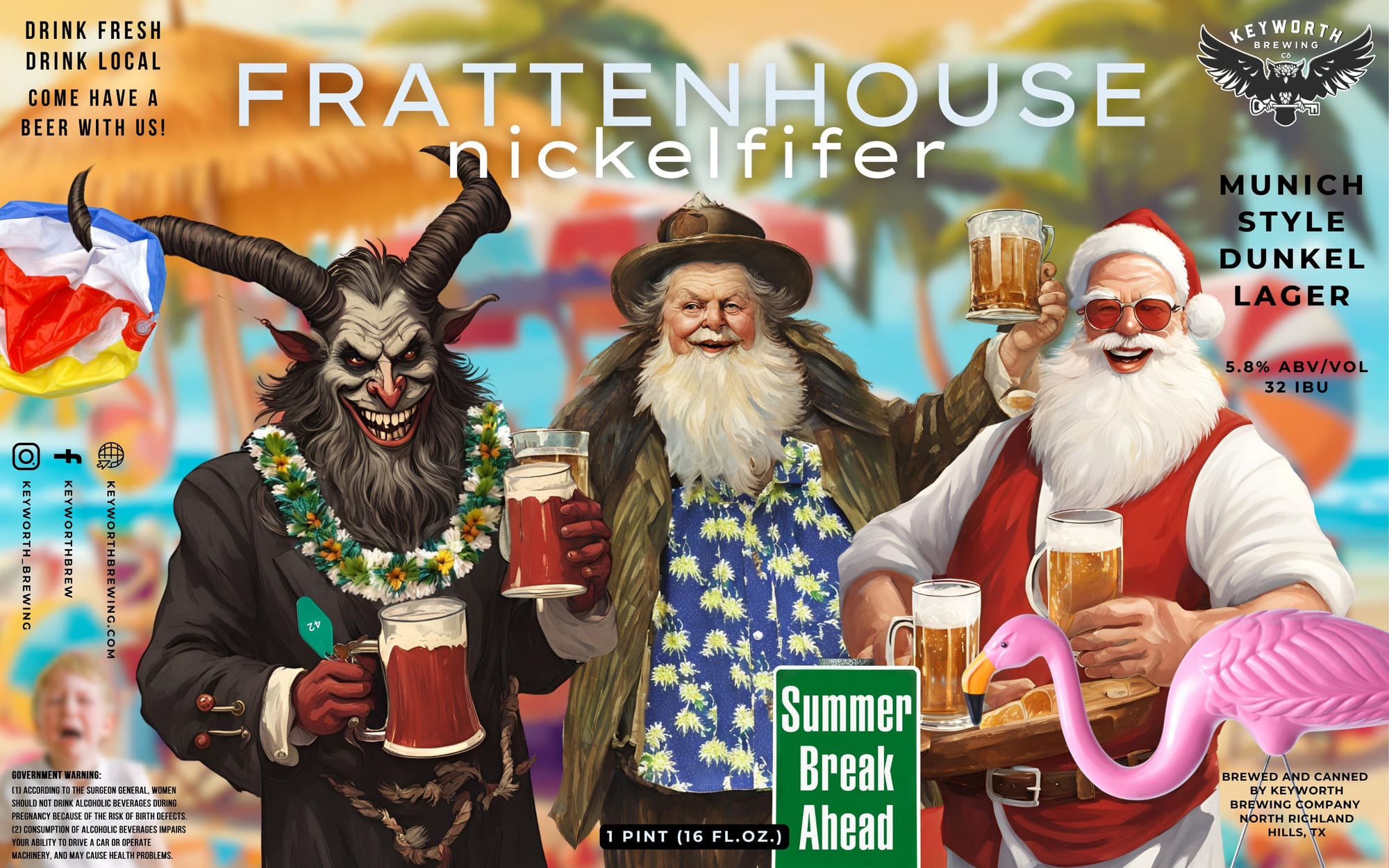 Fratternhouse Nickelfiger by Keyworth Brewing Company - beer label