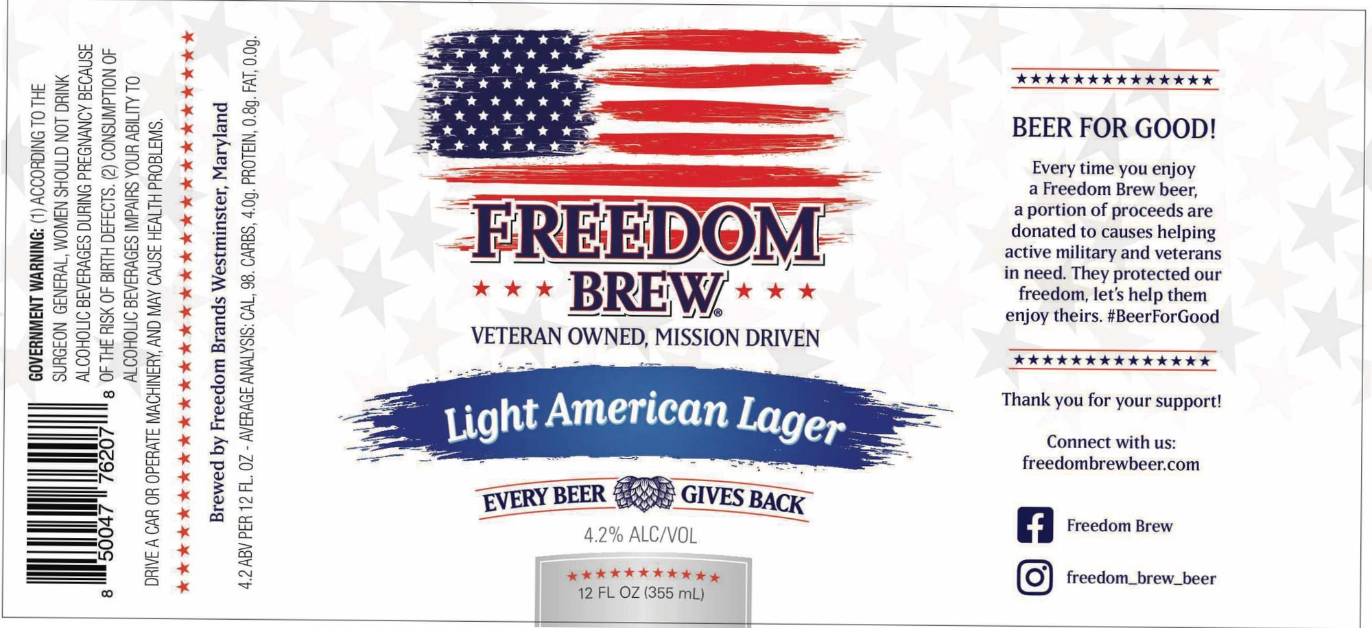 Freedom Brew by Freedom Brands - beer label