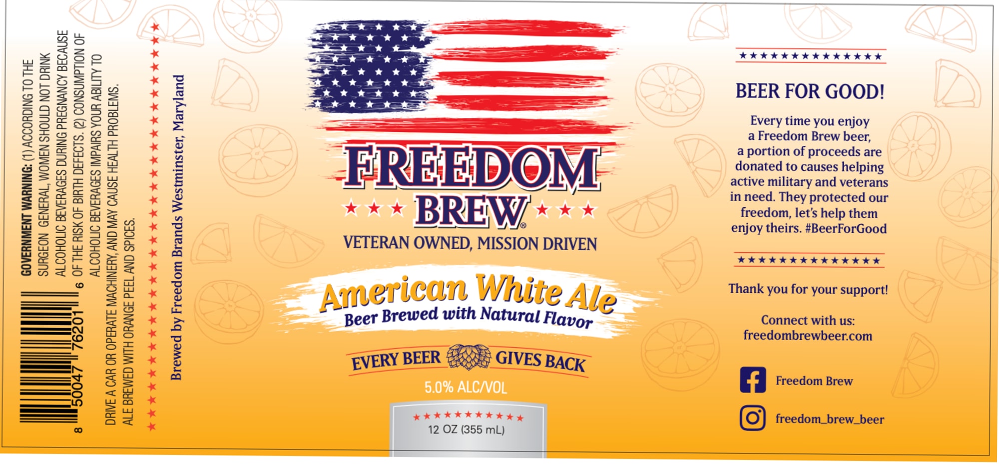Freedom Brew by Freedom Brew Brands - beer label