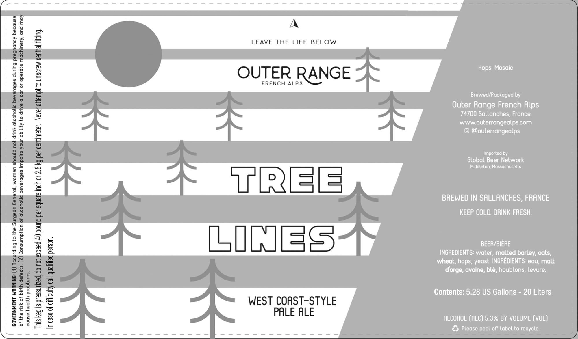 French Alps by Outer Range - beer label
