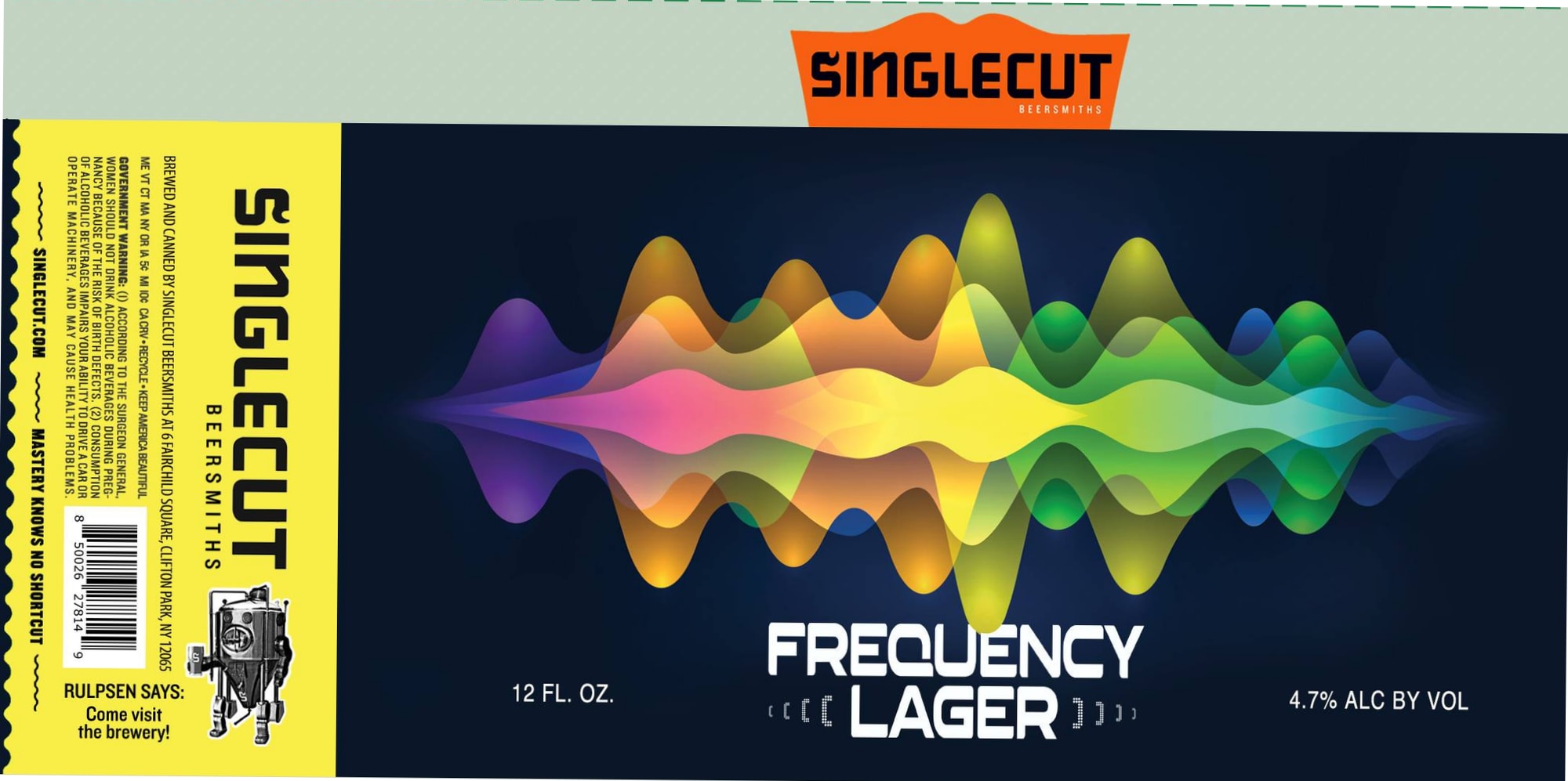 Frequency Lager by SingleCut Beersmiths - beer label