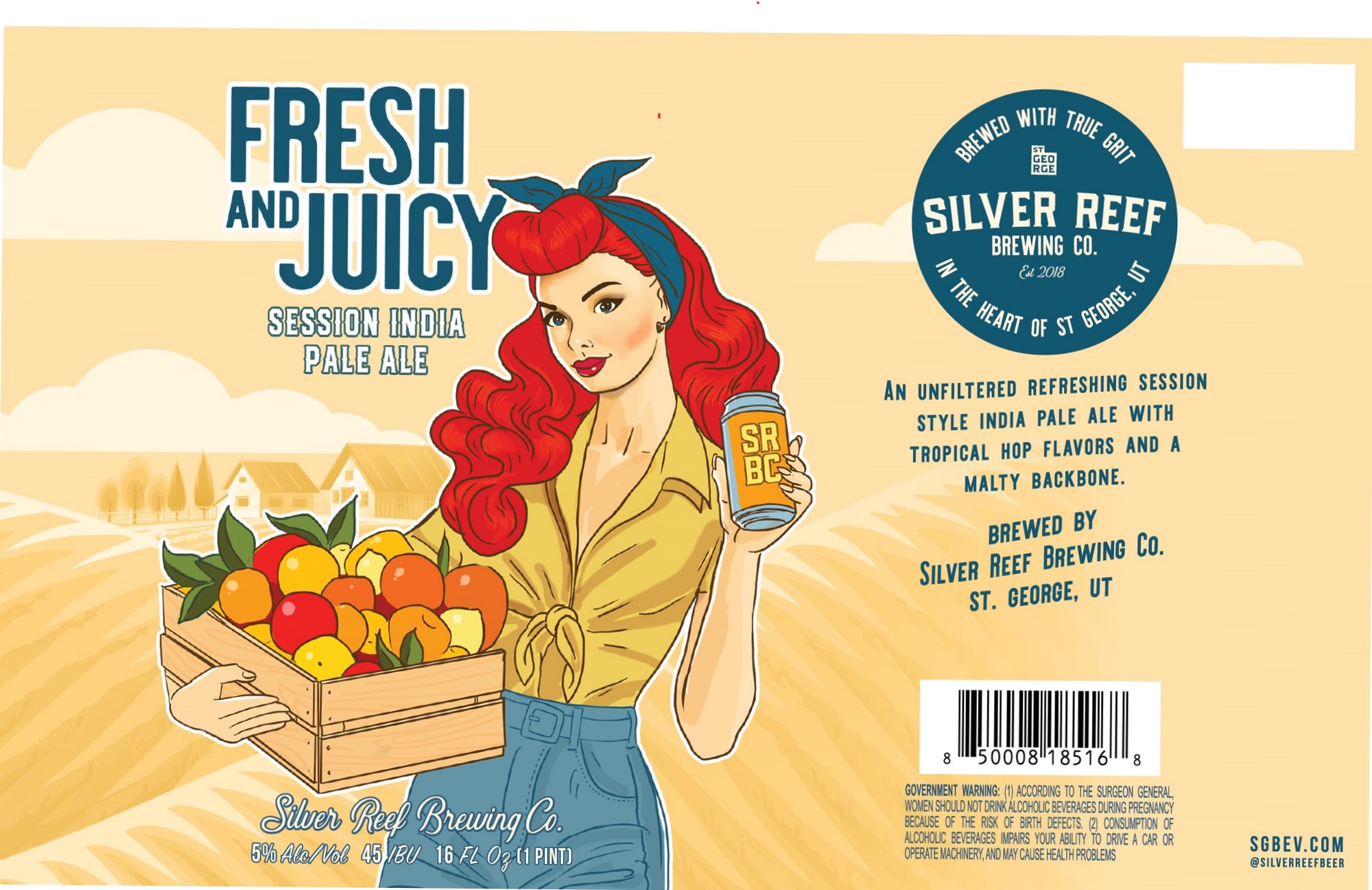 Fresh and Juicy by Silver Reef Brewing Co. - beer label