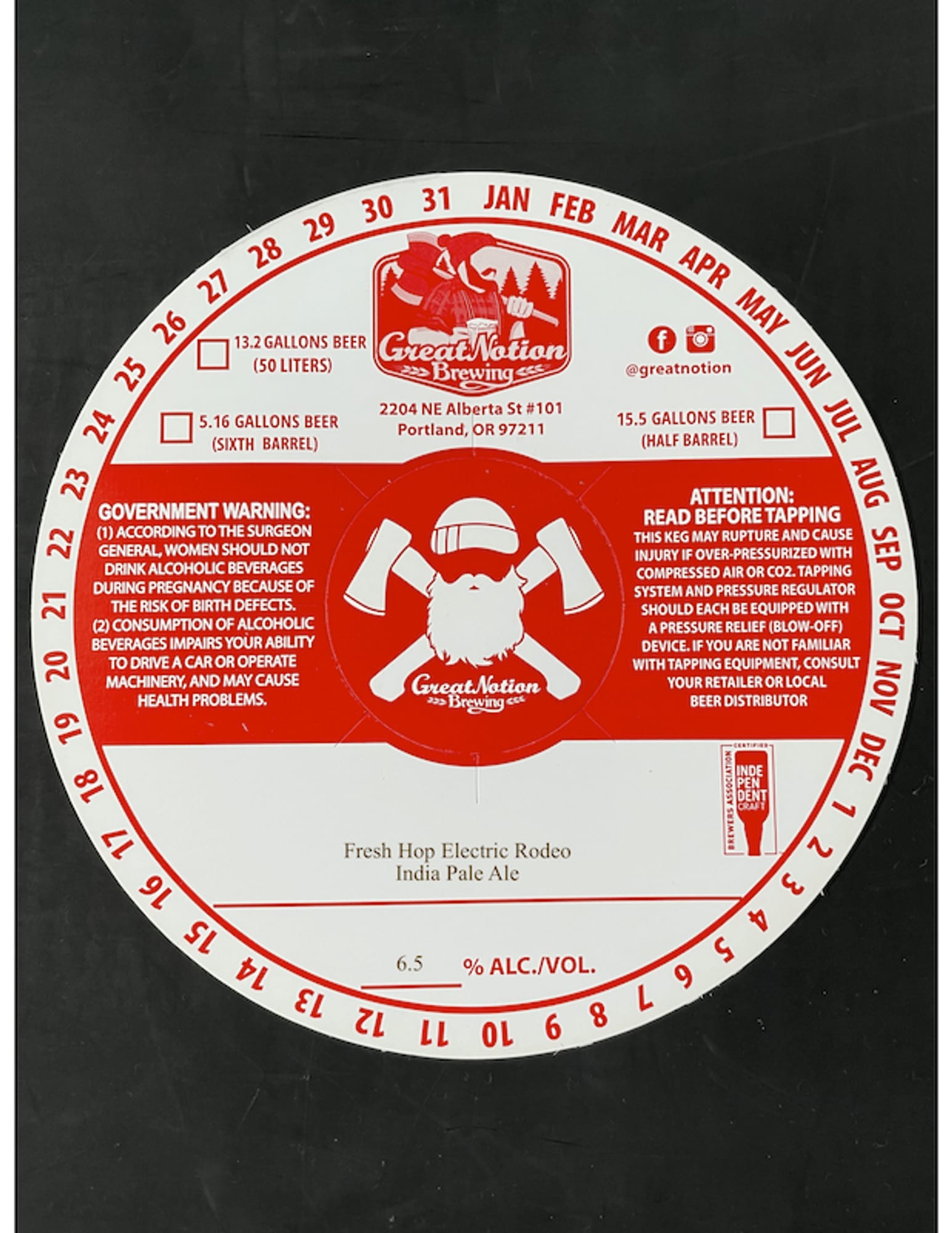 Fresh Hop Electric Rodeo by Great Notion Brewing - beer label