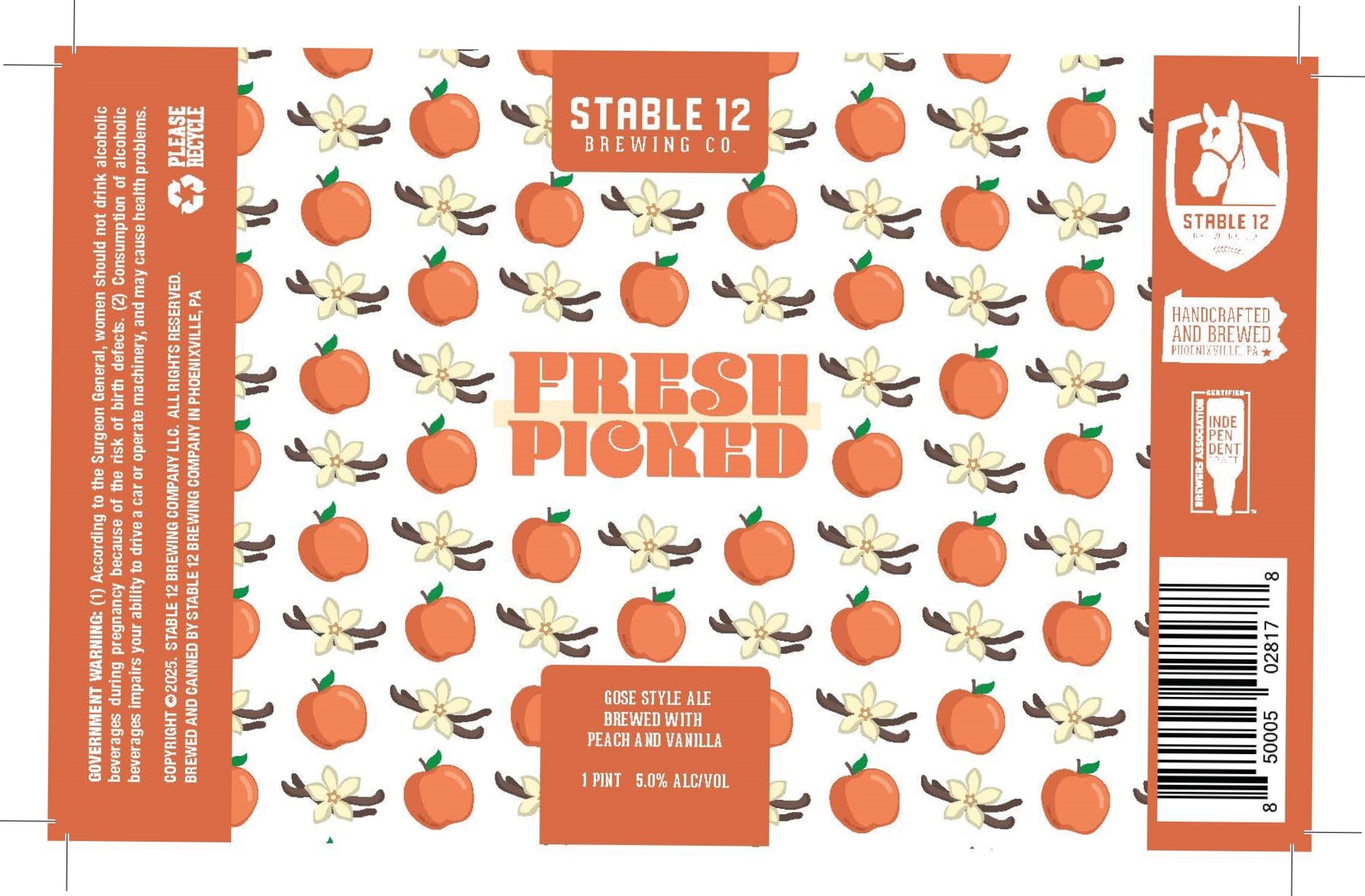 Fresh Picked by Stable 12 Brewing Co. - beer label