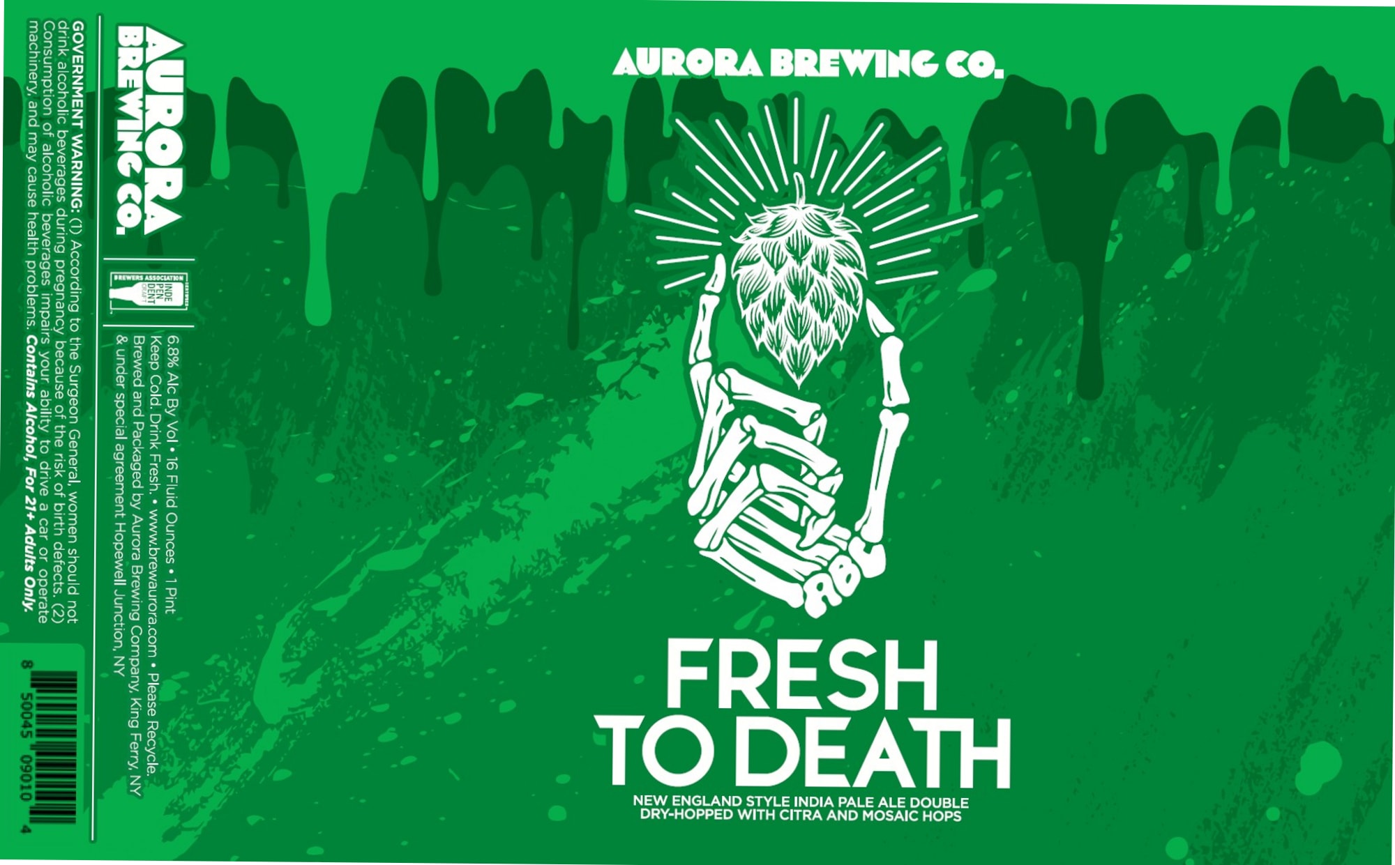 Fresh to Death by Aurora Brewing Co. - beer label