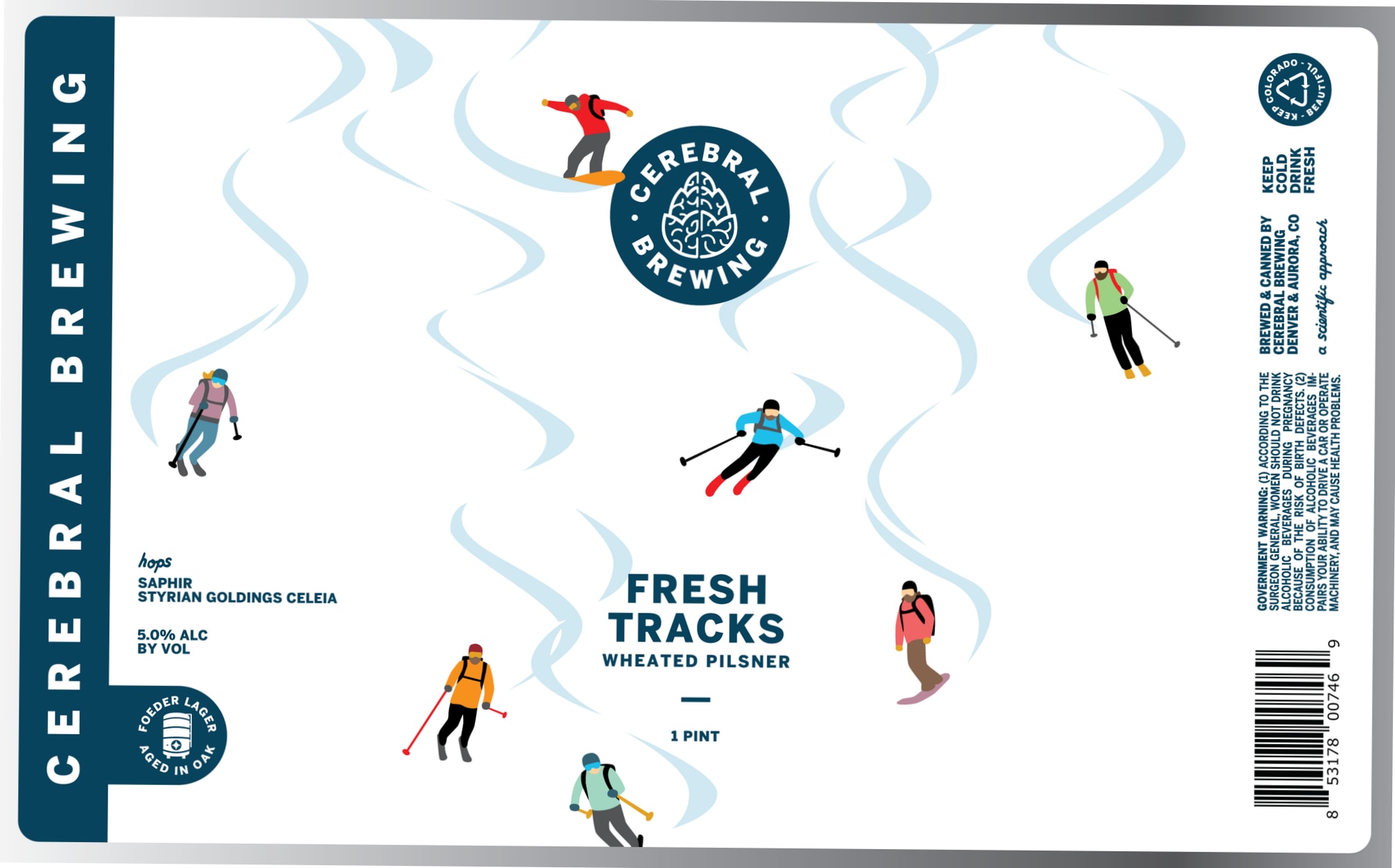 Fresh Tracks by Cerebral Brewing - beer label