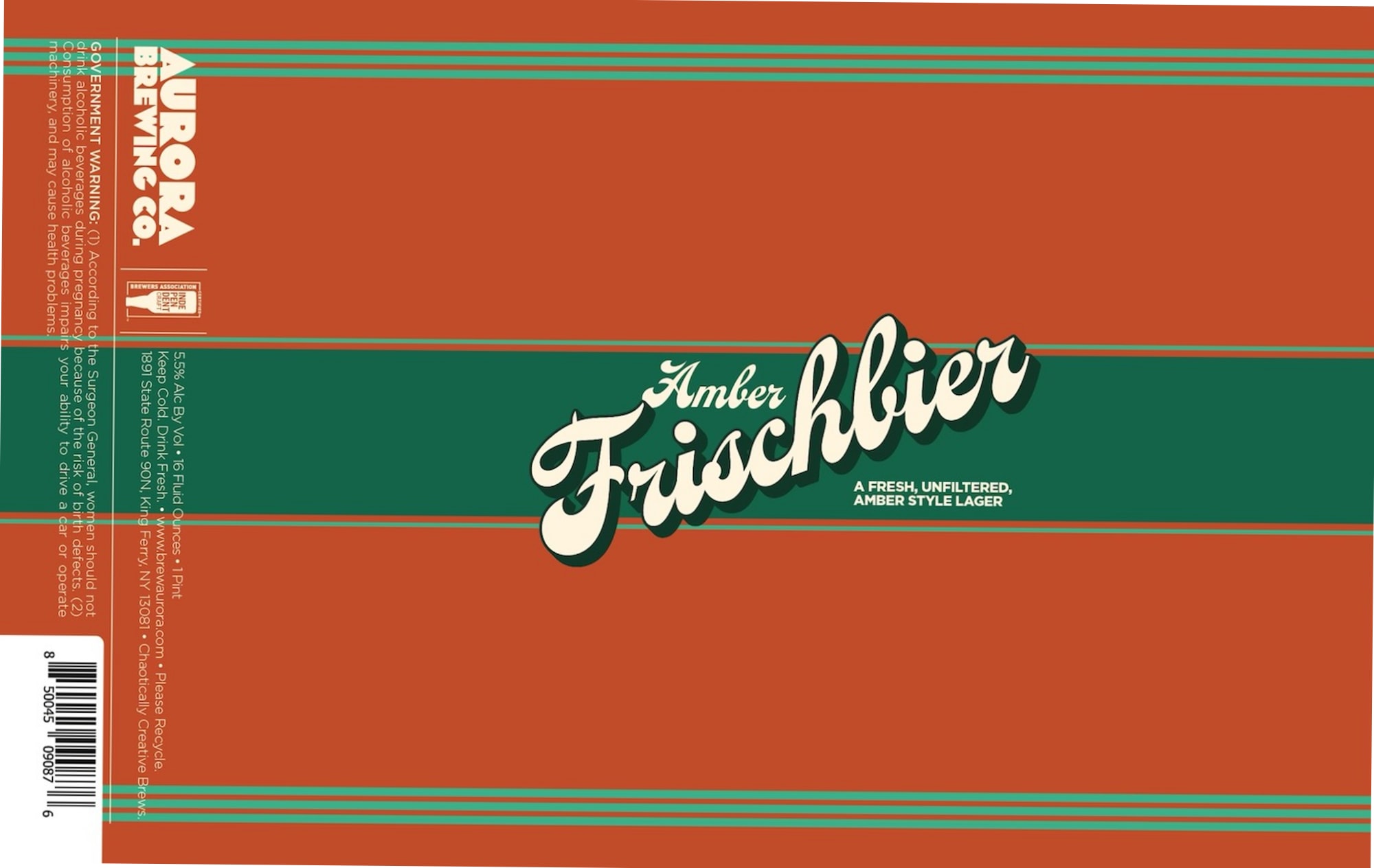 Frischbier by Brewery Aurora - beer label