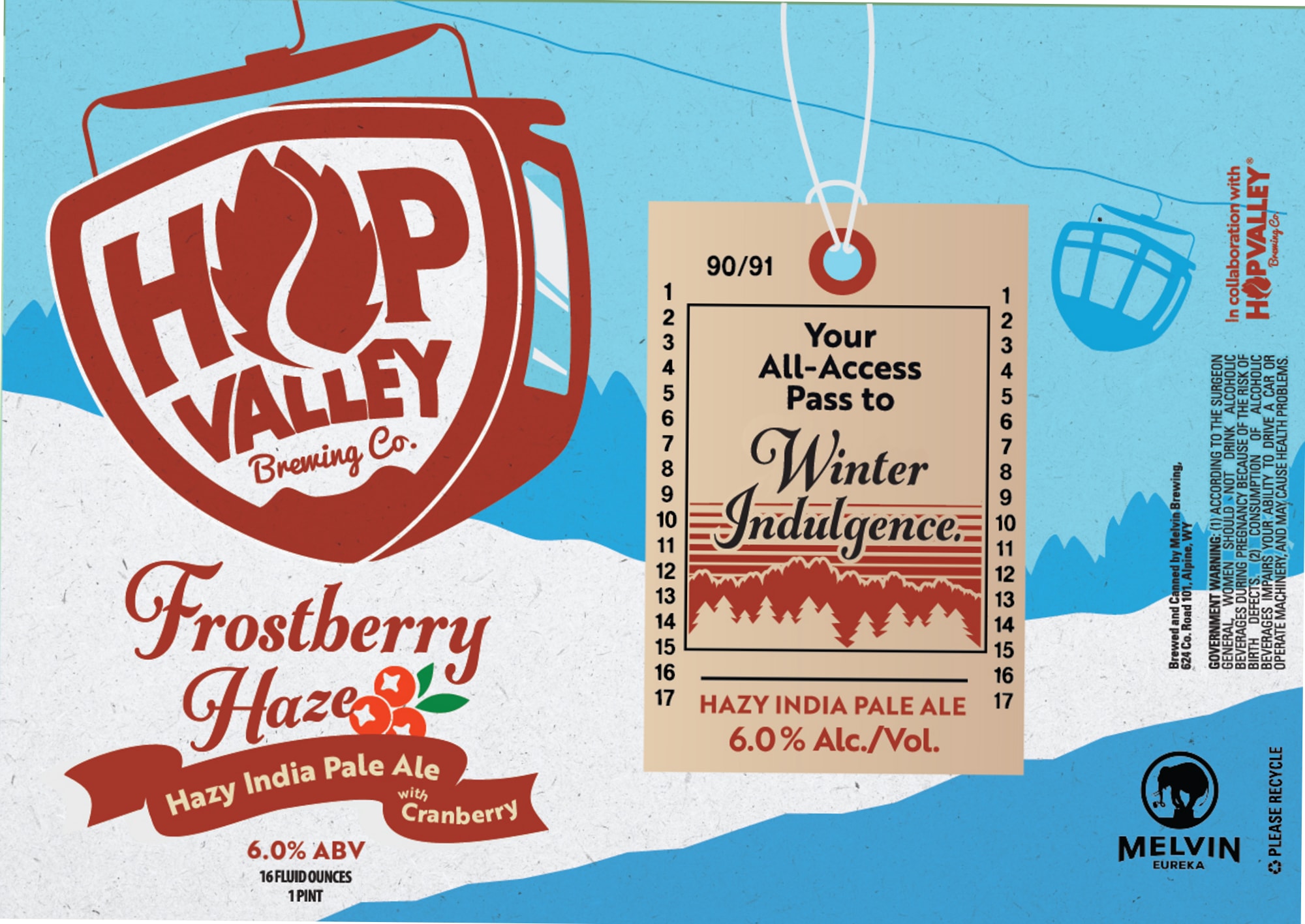 Frostberry Haze by Hop Valley Brewing Co. - beer label