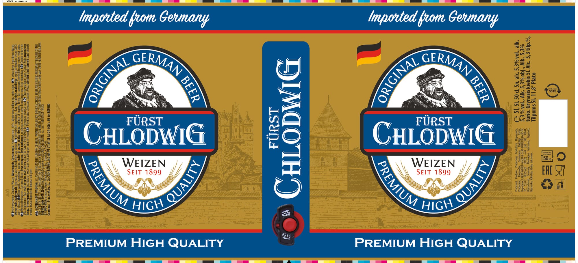 Fürst Chlodwig Weizen by Fürst Chlodwig - beer label