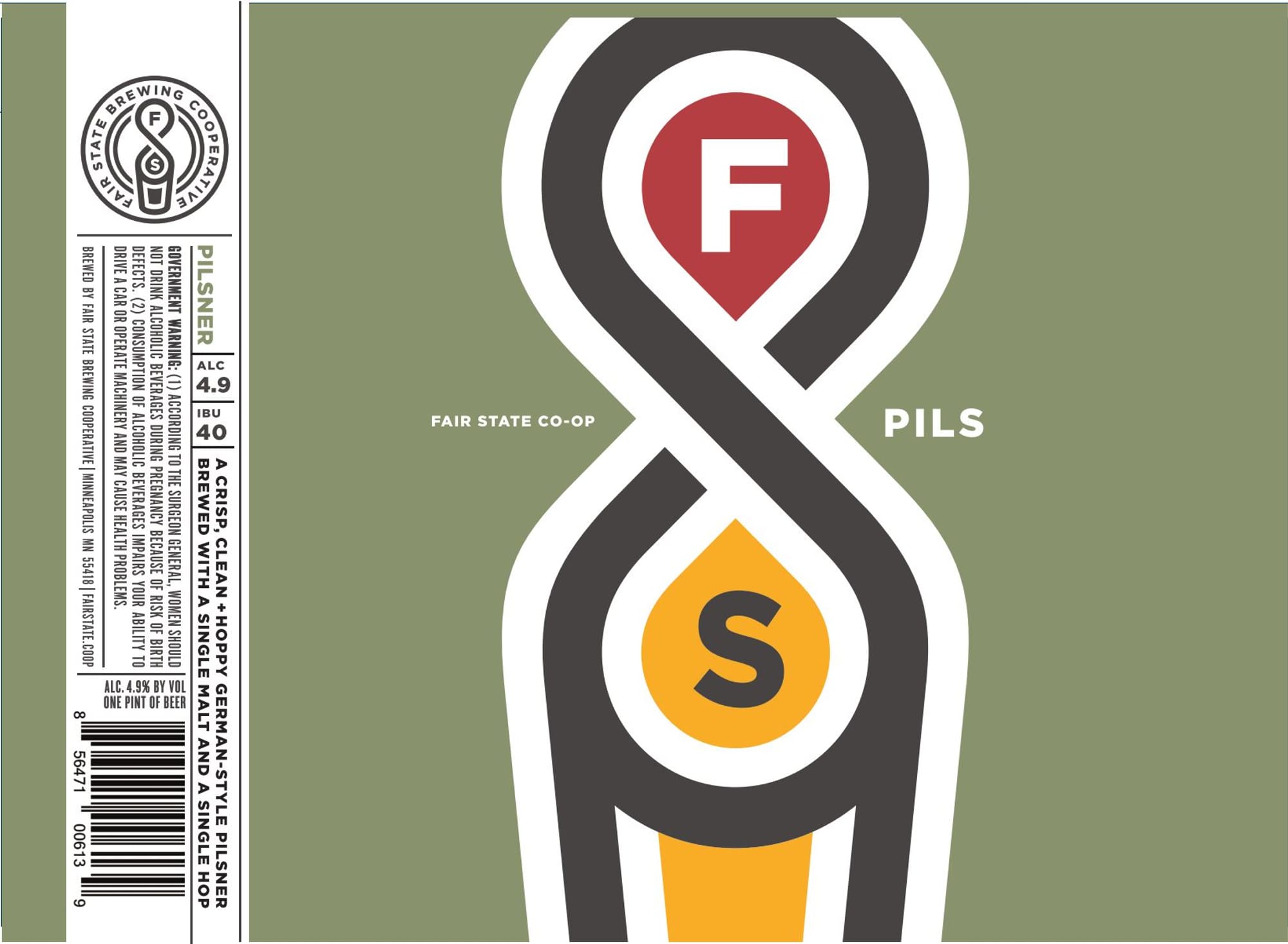 Pilsner by Fair State Cooperative - beer label