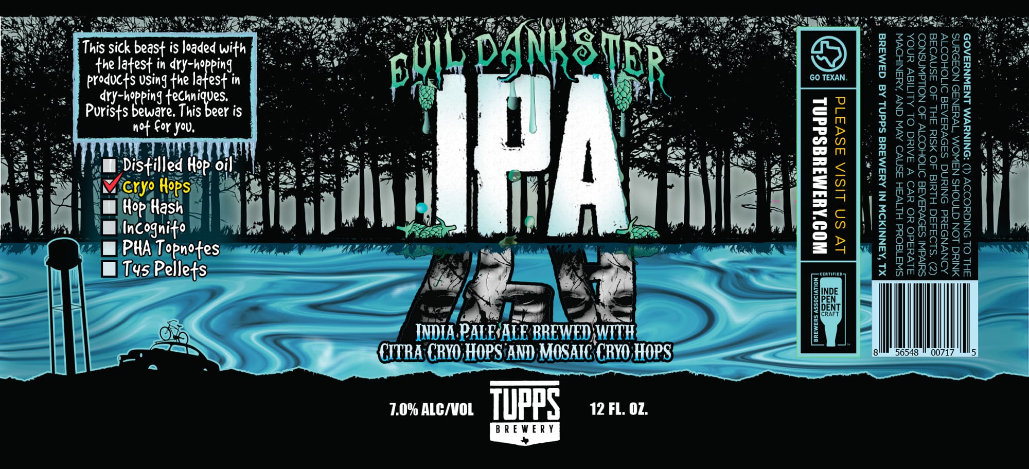 Full Danker by Tupps Brewery - beer label
