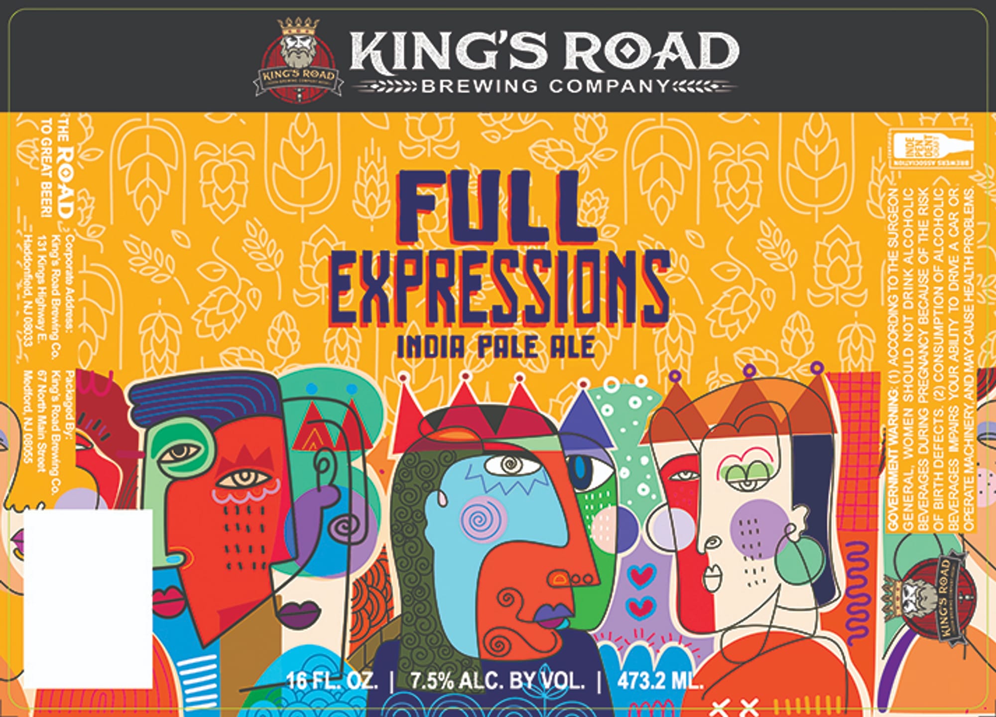 Full Expressions by King’s Road Brewing Company - beer label