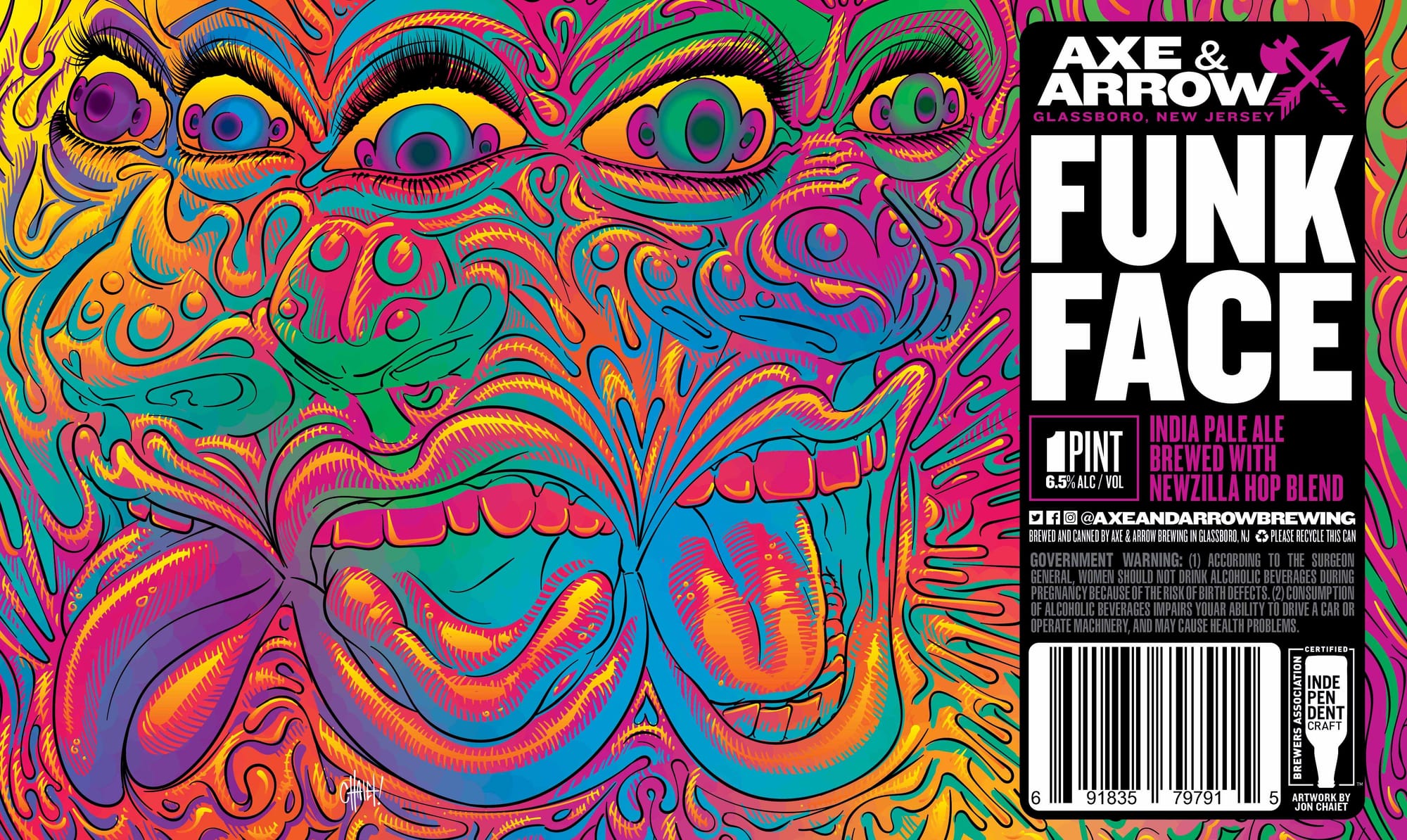 Funk Face by Axe & Arrow Brewing - beer label