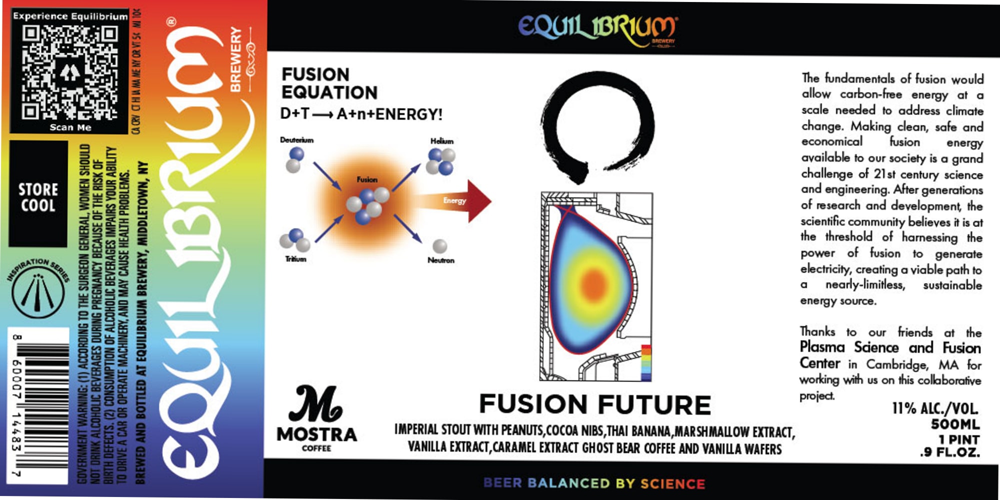 Fusion Equation by Equilibrium Brewery - beer label
