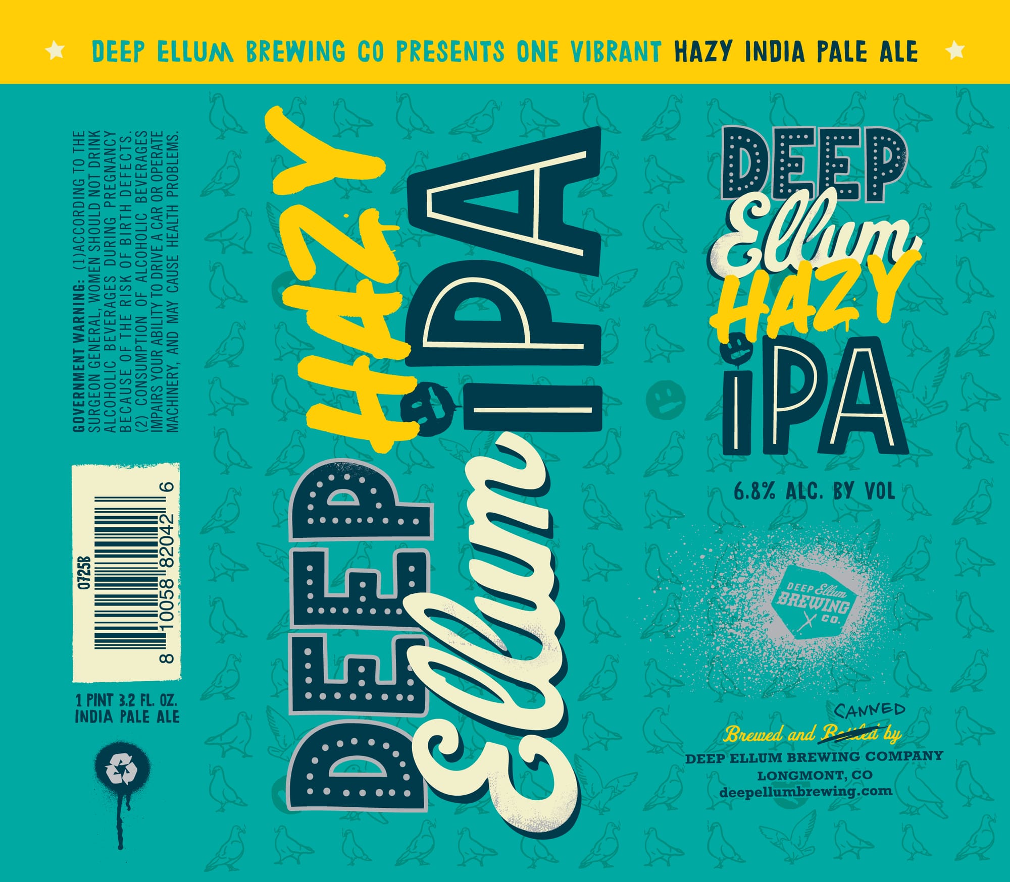 Fuzzy IPA by Deep Ellum Brewing Co - beer label