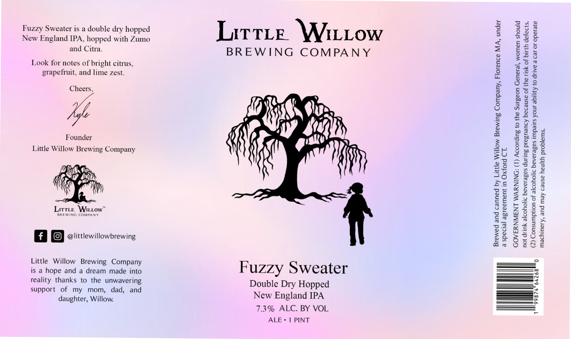 Fuzzy Sweater by Little Willow Brewing Company - beer label
