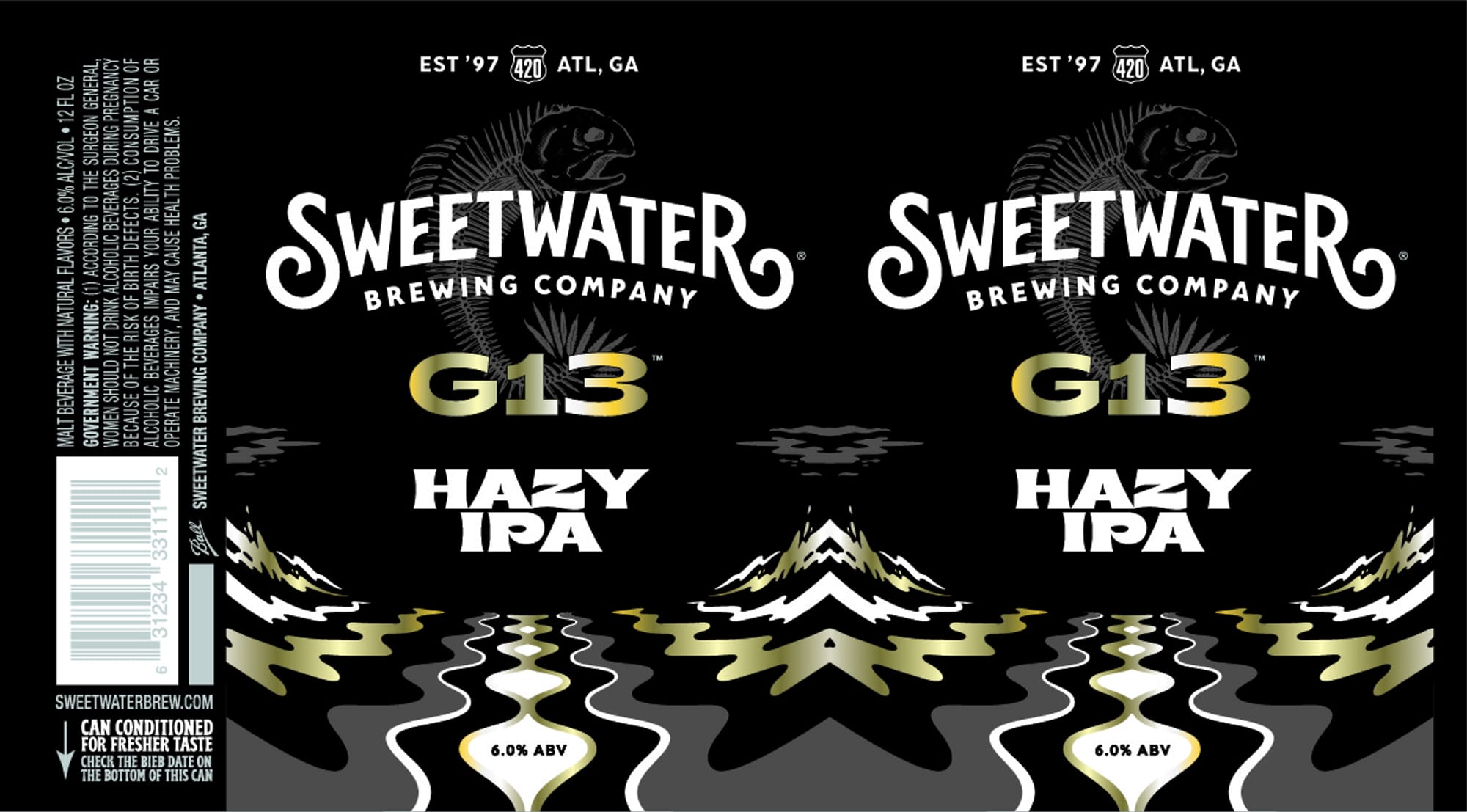 G13 Hazy IPA by SweetWater Brewing Company - beer label