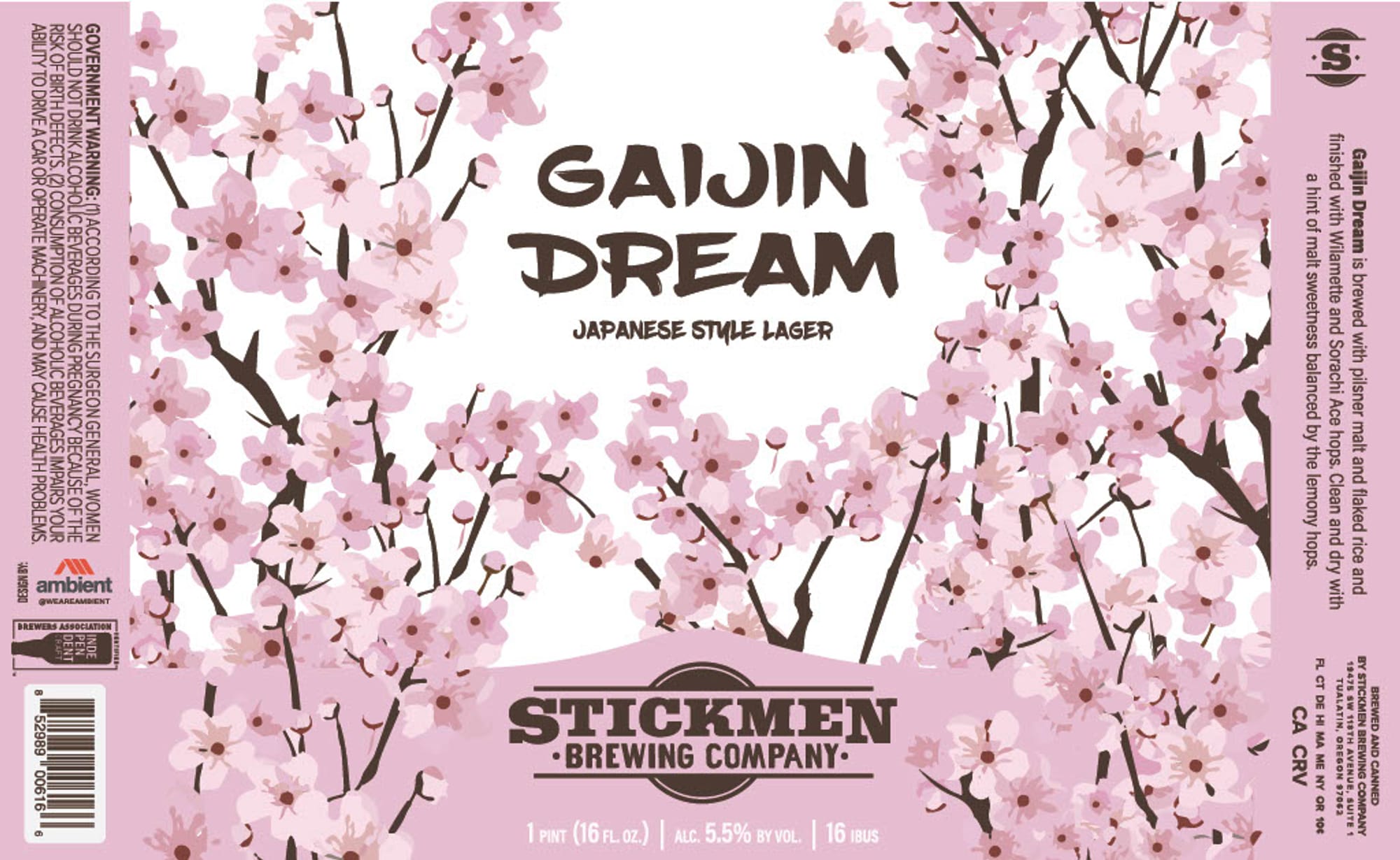 Gaijin Dream by Stickmen Brewing Company - beer label