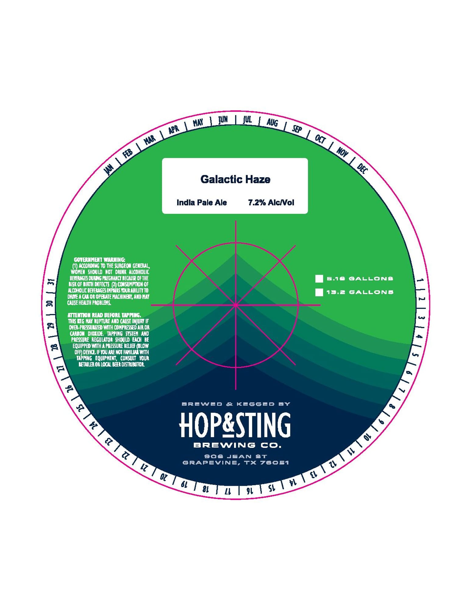 Galactic Haze by Hop & Sting Brewing Co. - beer label