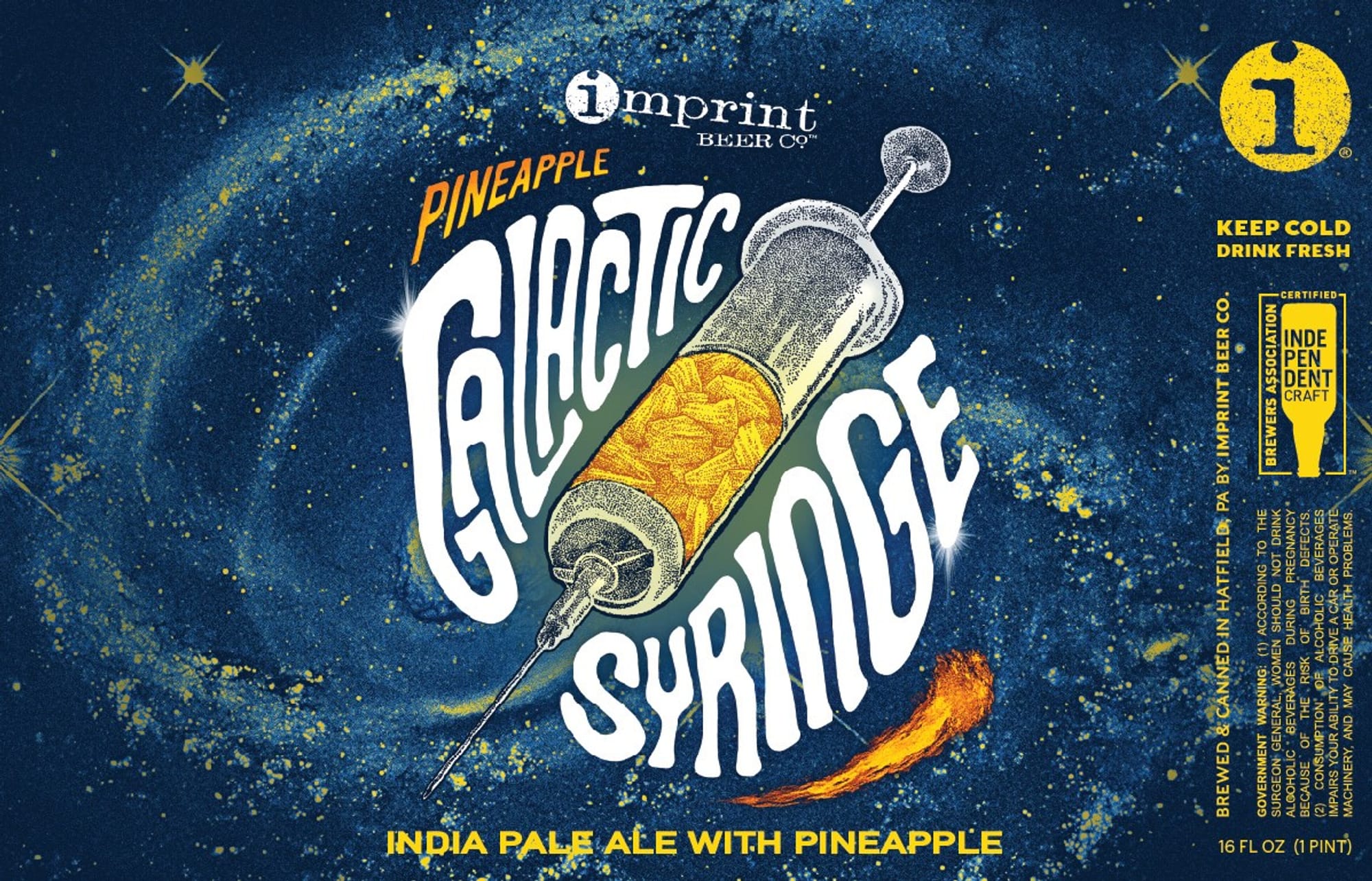 Galactic Syringe by Imprint Beer Co. - beer label