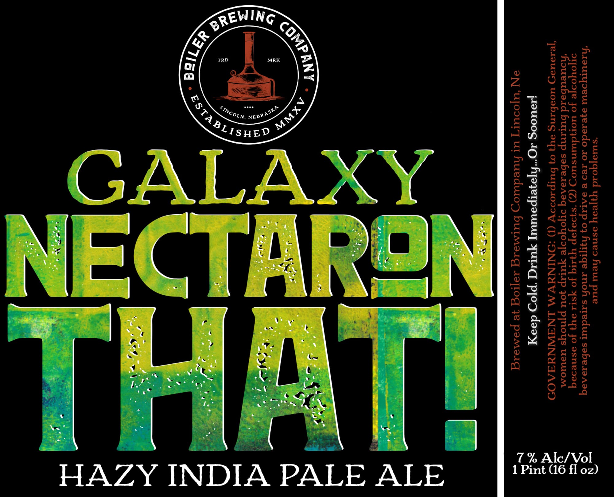 Galaxy Nectarøn by Boiler Brewing Company - beer label
