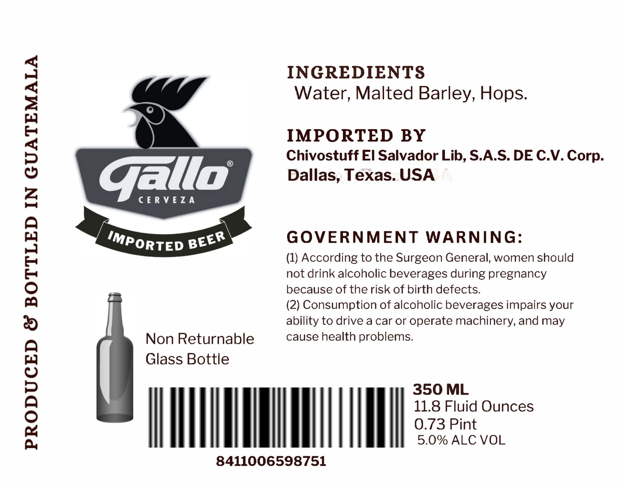 GALLO IMPORTED BEER