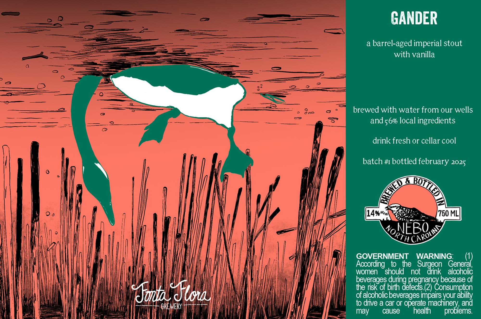 GANDER by FONTA FLORA BREWERY - beer label