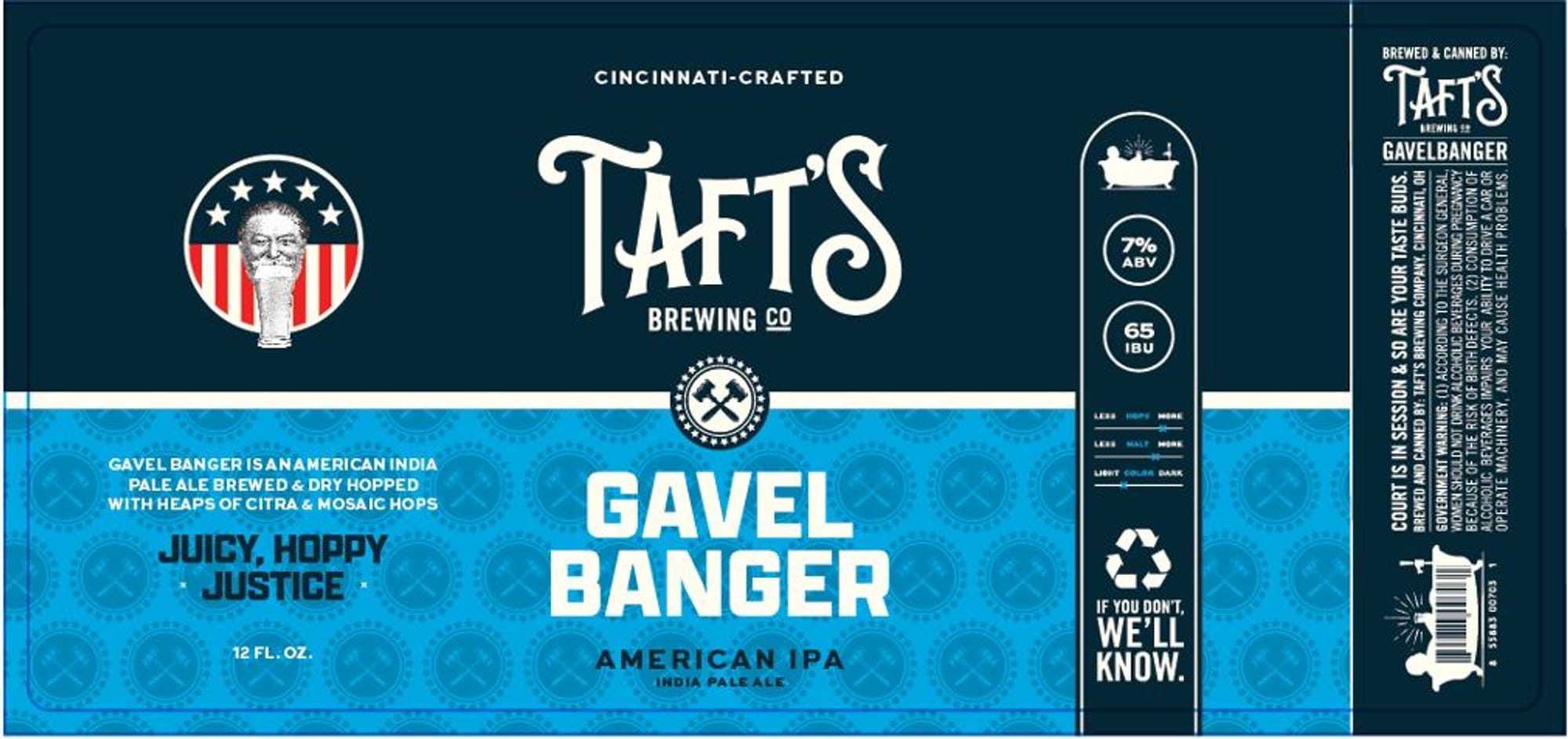 Gavel Banger by Taft’s Brewing Co. - beer label