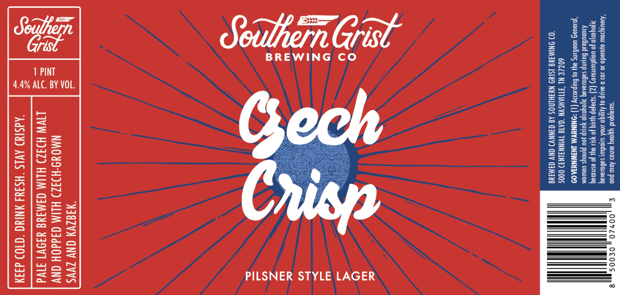 Gech Crisp by Southern Grist Brewing Co. - beer label