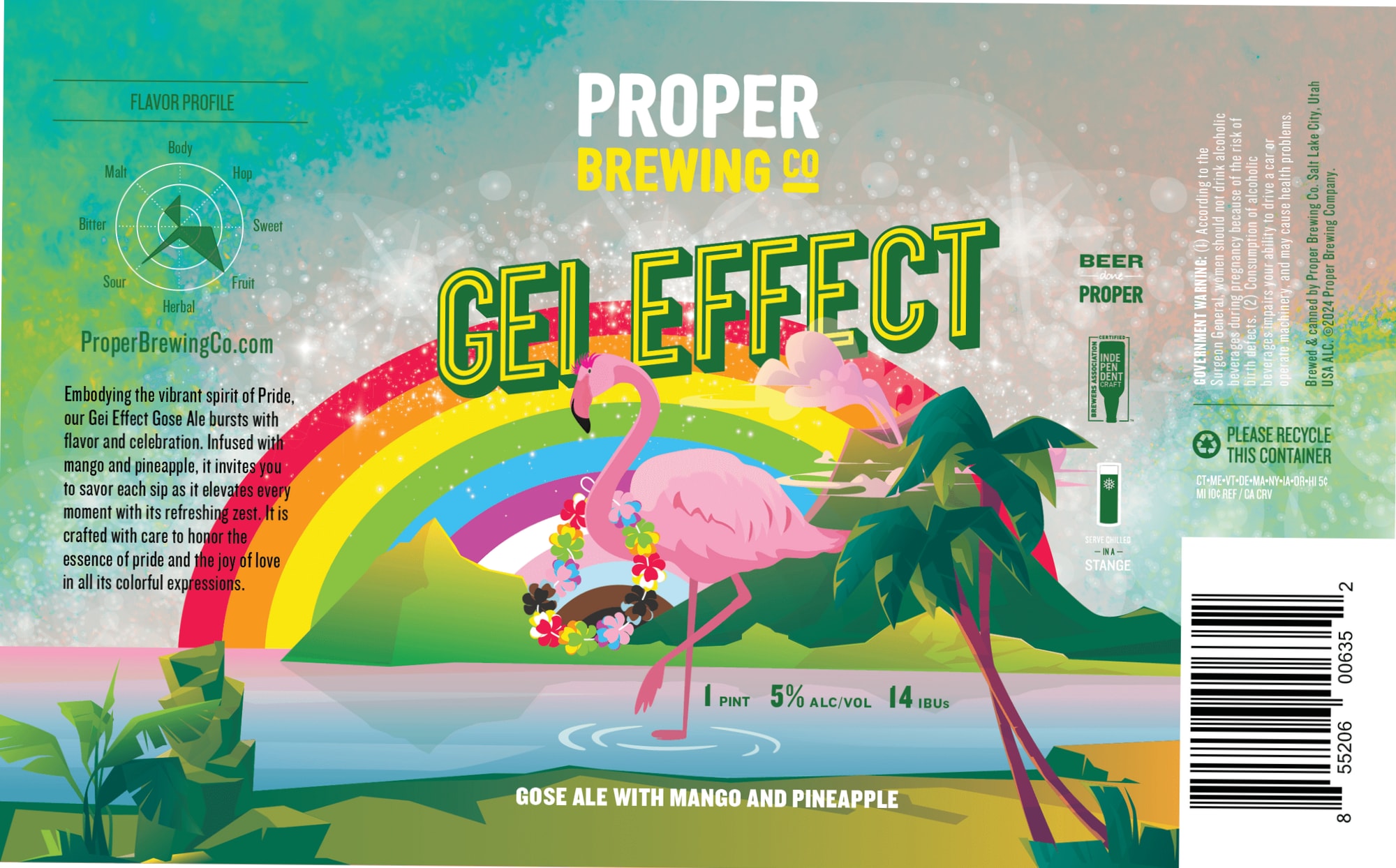 Gel Effect by Proper Brewing Co. - beer label