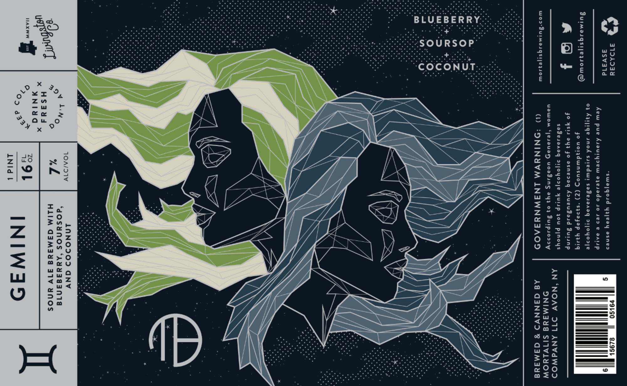 Gemini by Mortalis Brewing - beer label